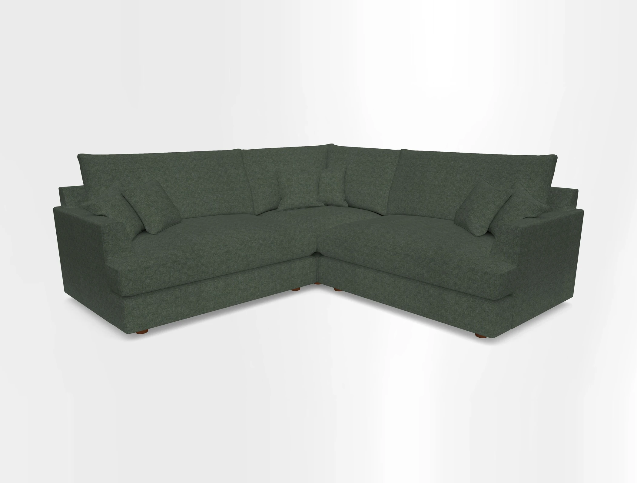 Slingsby Small Fitted Cover Corner Unit LHF & RHF in Two Tone Plain Biscuit.  Loose cover version available