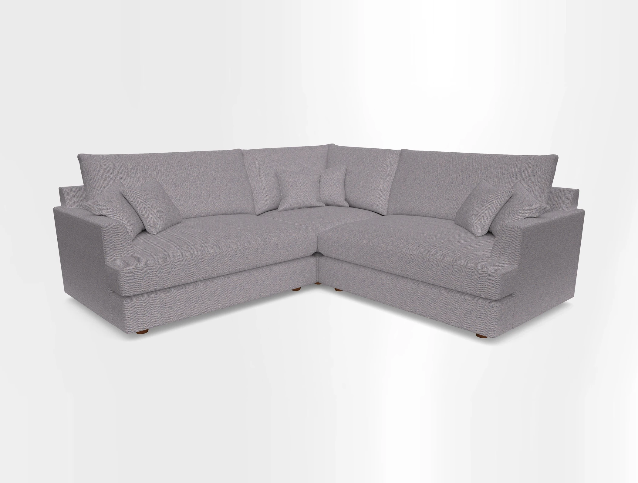 Slingsby Small Fitted Cover Corner Unit LHF & RHF in Two Tone Plain Biscuit.  Loose cover version available