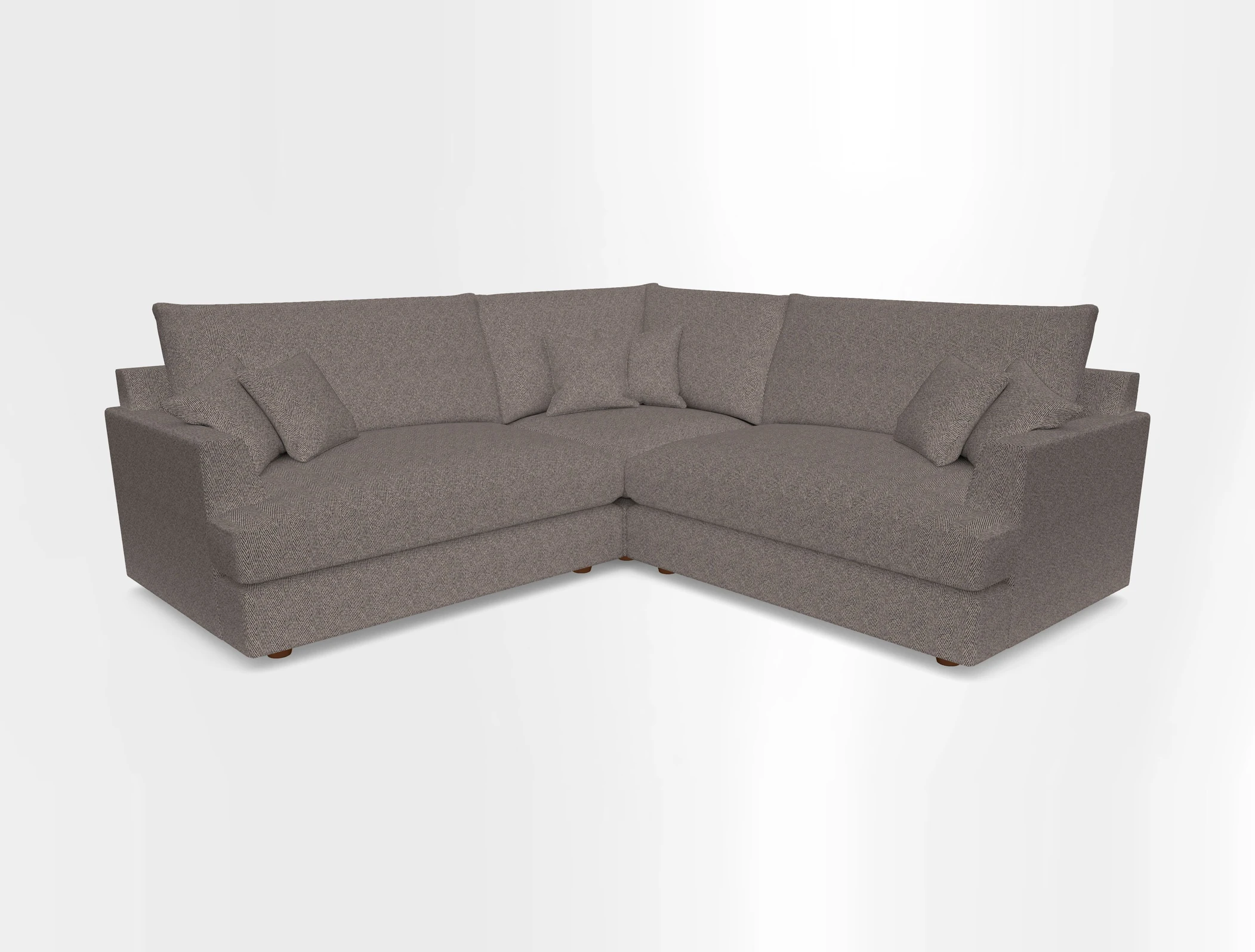 Slingsby Small Fitted Cover Corner Unit LHF & RHF in Two Tone Plain Biscuit.  Loose cover version available