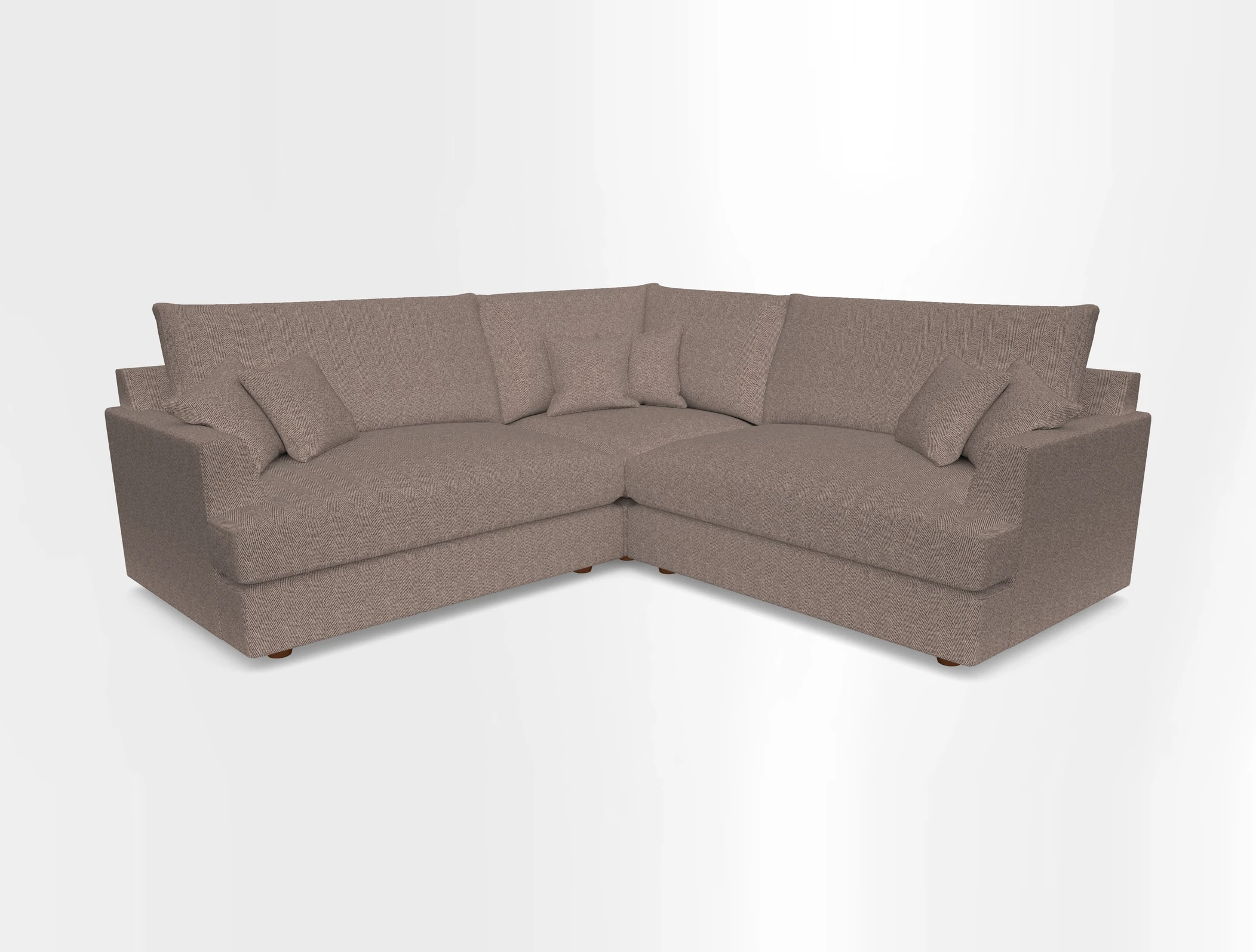 Slingsby Small Fitted Cover Corner Unit LHF & RHF in Two Tone Plain Biscuit.  Loose cover version available