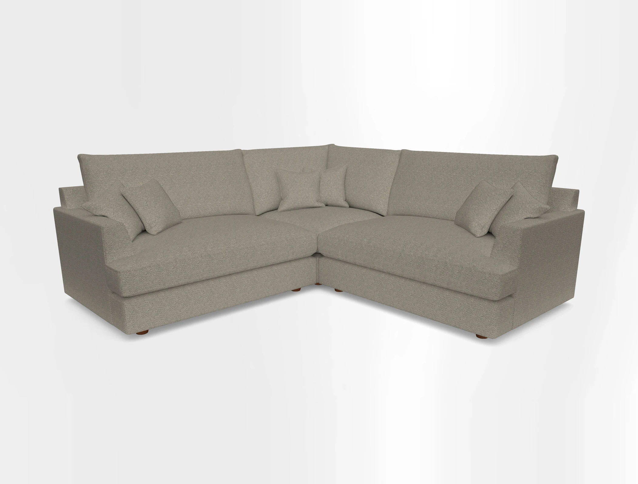 Slingsby Small Fitted Cover Corner Unit LHF & RHF in Two Tone Plain Biscuit.  Loose cover version available