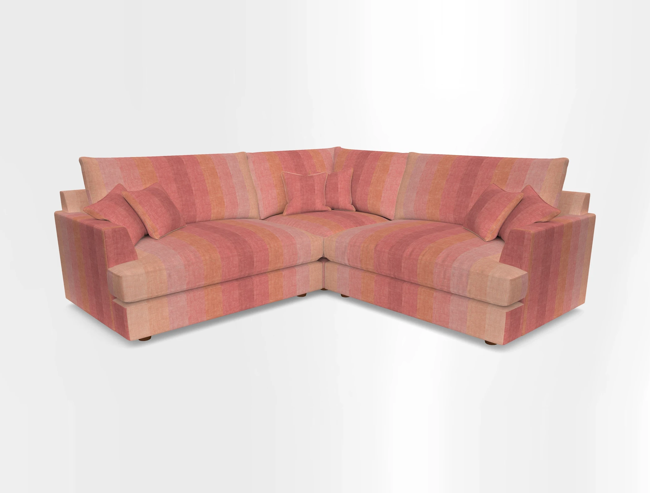 Slingsby Small Fitted Cover Corner Unit LHF & RHF in Two Tone Plain Biscuit.  Loose cover version available