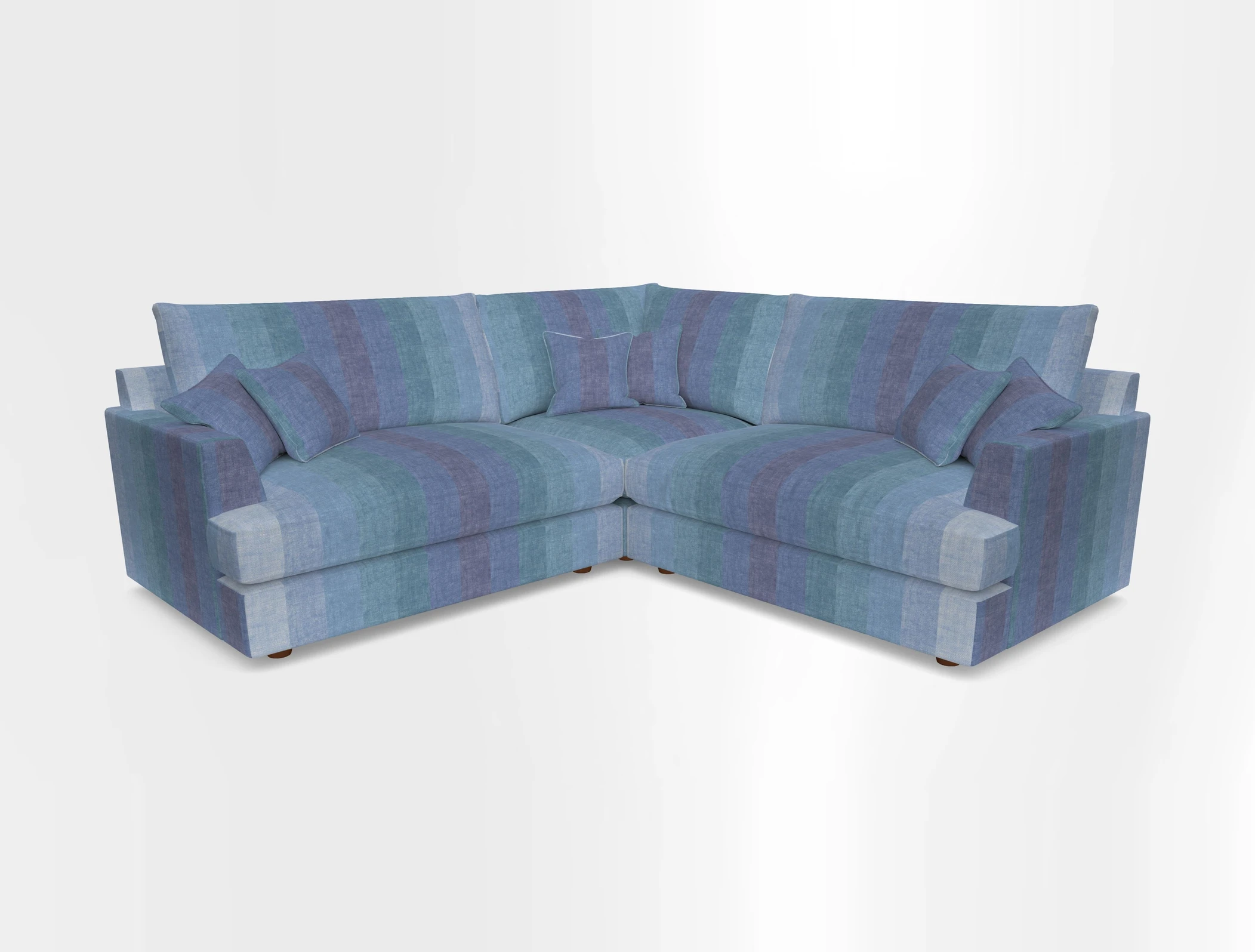 Slingsby Small Fitted Cover Corner Unit LHF & RHF in Two Tone Plain Biscuit.  Loose cover version available