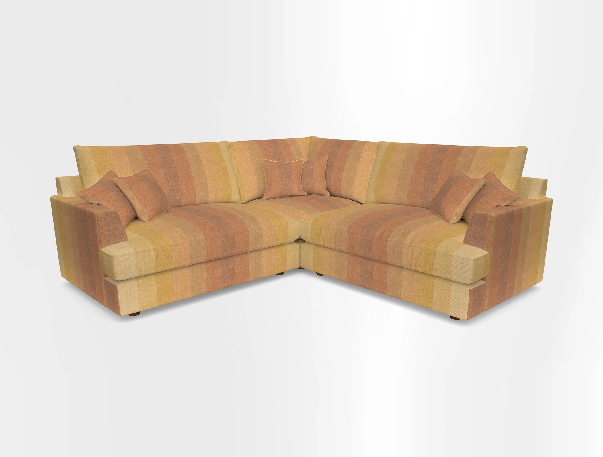 Slingsby Small Fitted Cover Corner Unit LHF & RHF in Two Tone Plain Biscuit.  Loose cover version available