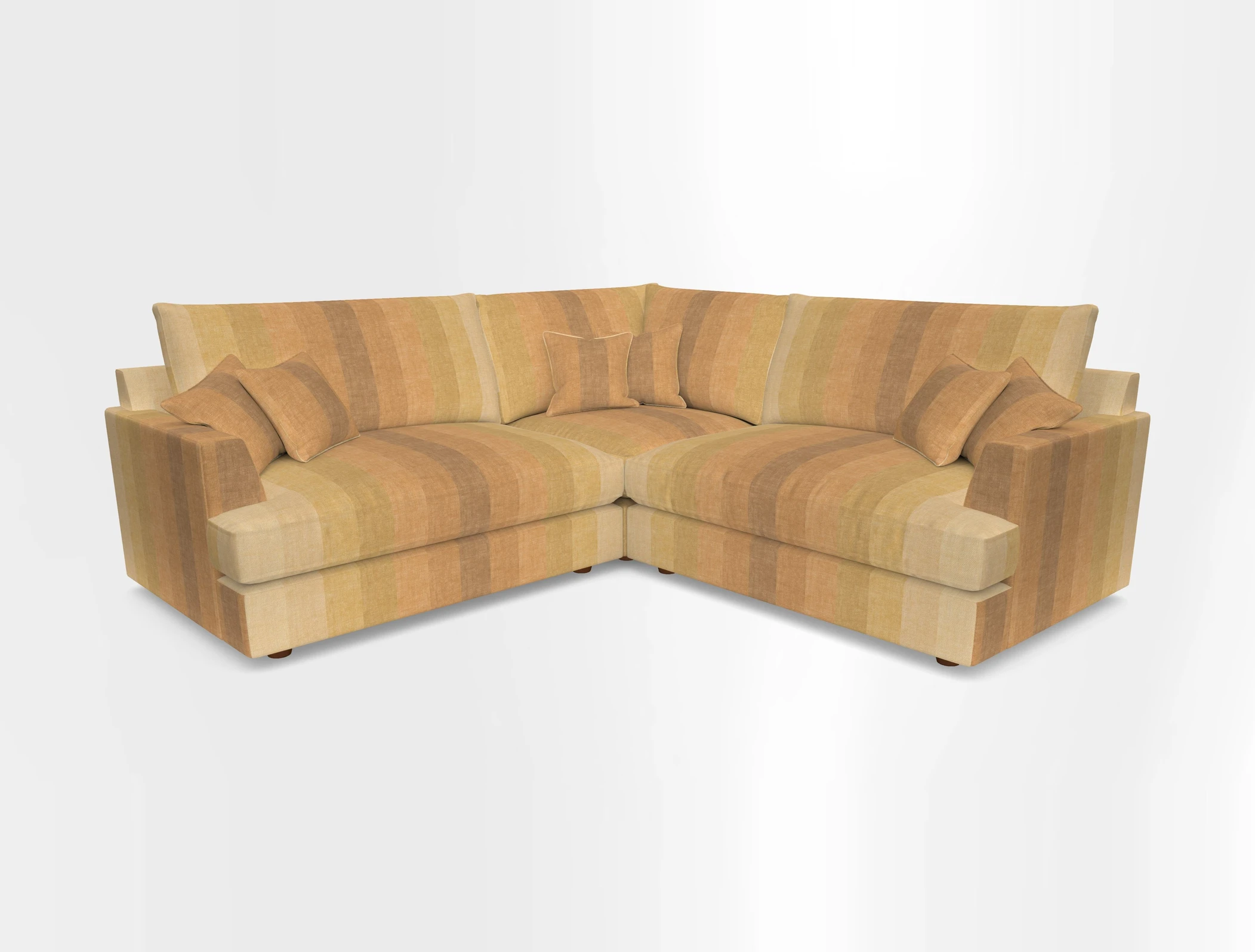 Slingsby Small Fitted Cover Corner Unit LHF & RHF in Two Tone Plain Biscuit.  Loose cover version available