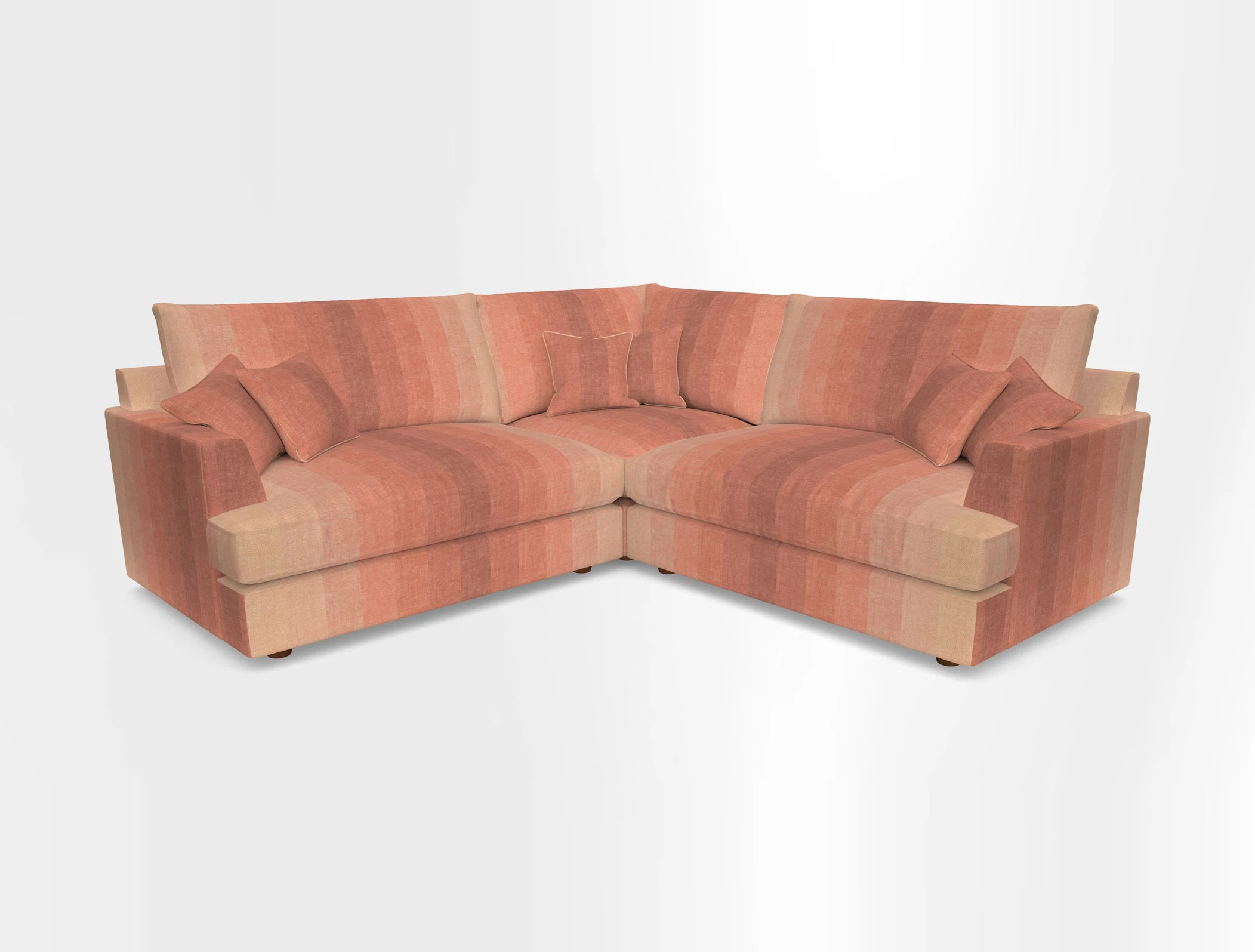 Slingsby Small Fitted Cover Corner Unit LHF & RHF in Two Tone Plain Biscuit.  Loose cover version available