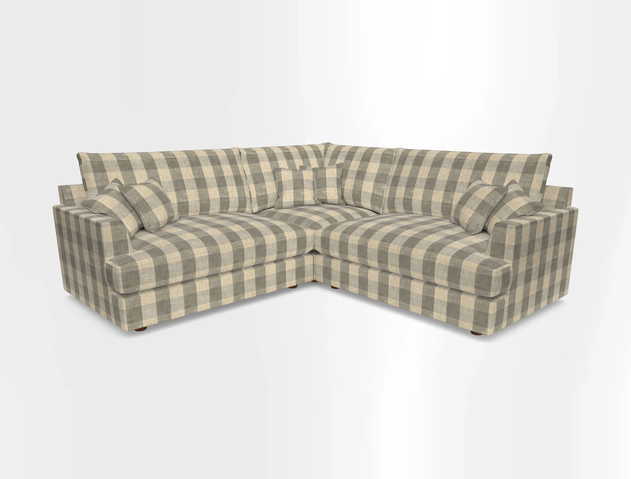 Slingsby Small Fitted Cover Corner Unit LHF & RHF in Two Tone Plain Biscuit.  Loose cover version available
