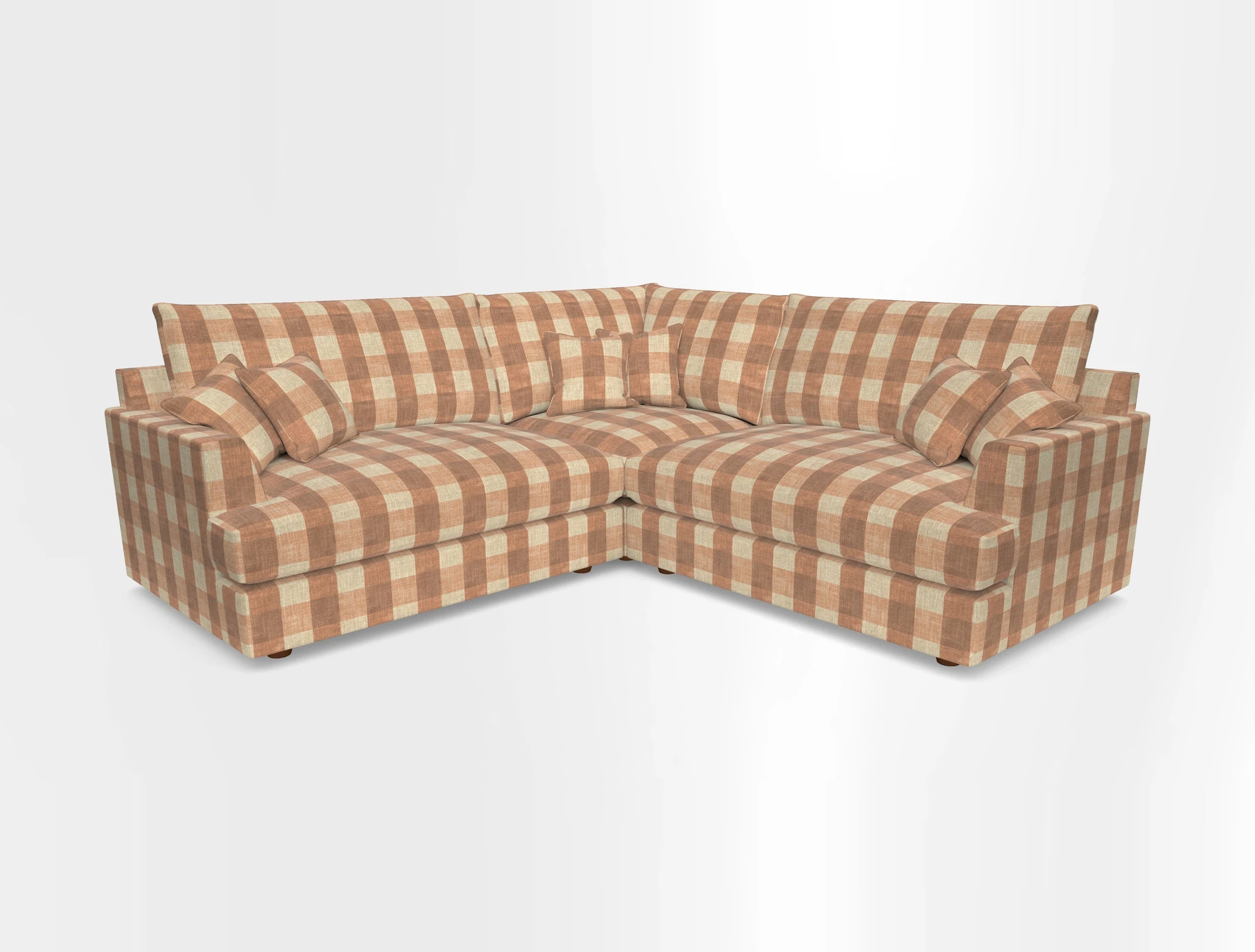 Slingsby Small Fitted Cover Corner Unit LHF & RHF in Two Tone Plain Biscuit.  Loose cover version available
