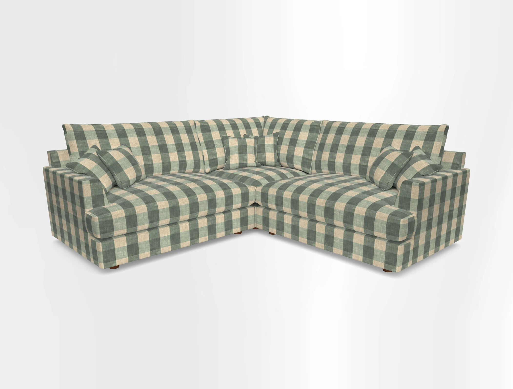 Slingsby Small Fitted Cover Corner Unit LHF & RHF in Two Tone Plain Biscuit.  Loose cover version available