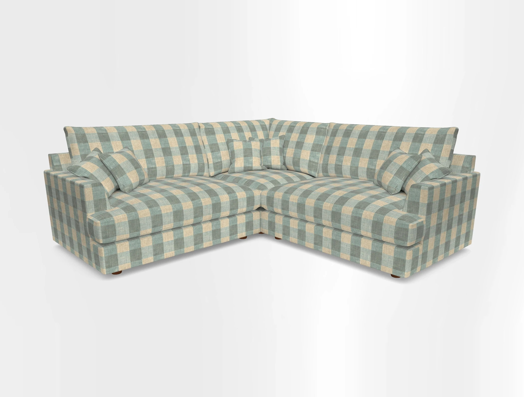 Slingsby Small Fitted Cover Corner Unit LHF & RHF in Two Tone Plain Biscuit.  Loose cover version available