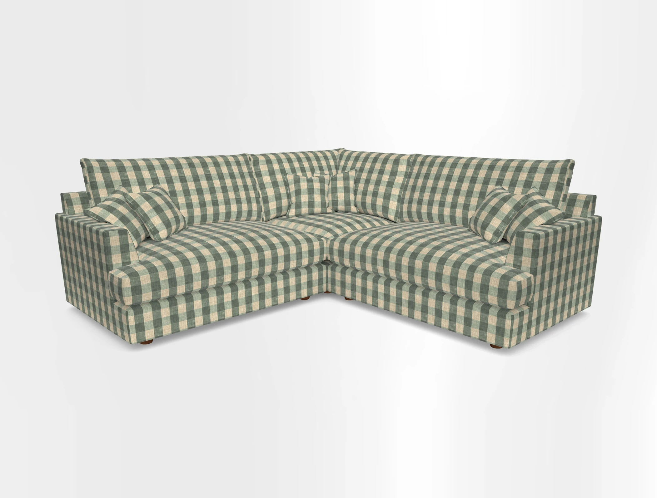 Slingsby Small Fitted Cover Corner Unit LHF & RHF in Two Tone Plain Biscuit.  Loose cover version available