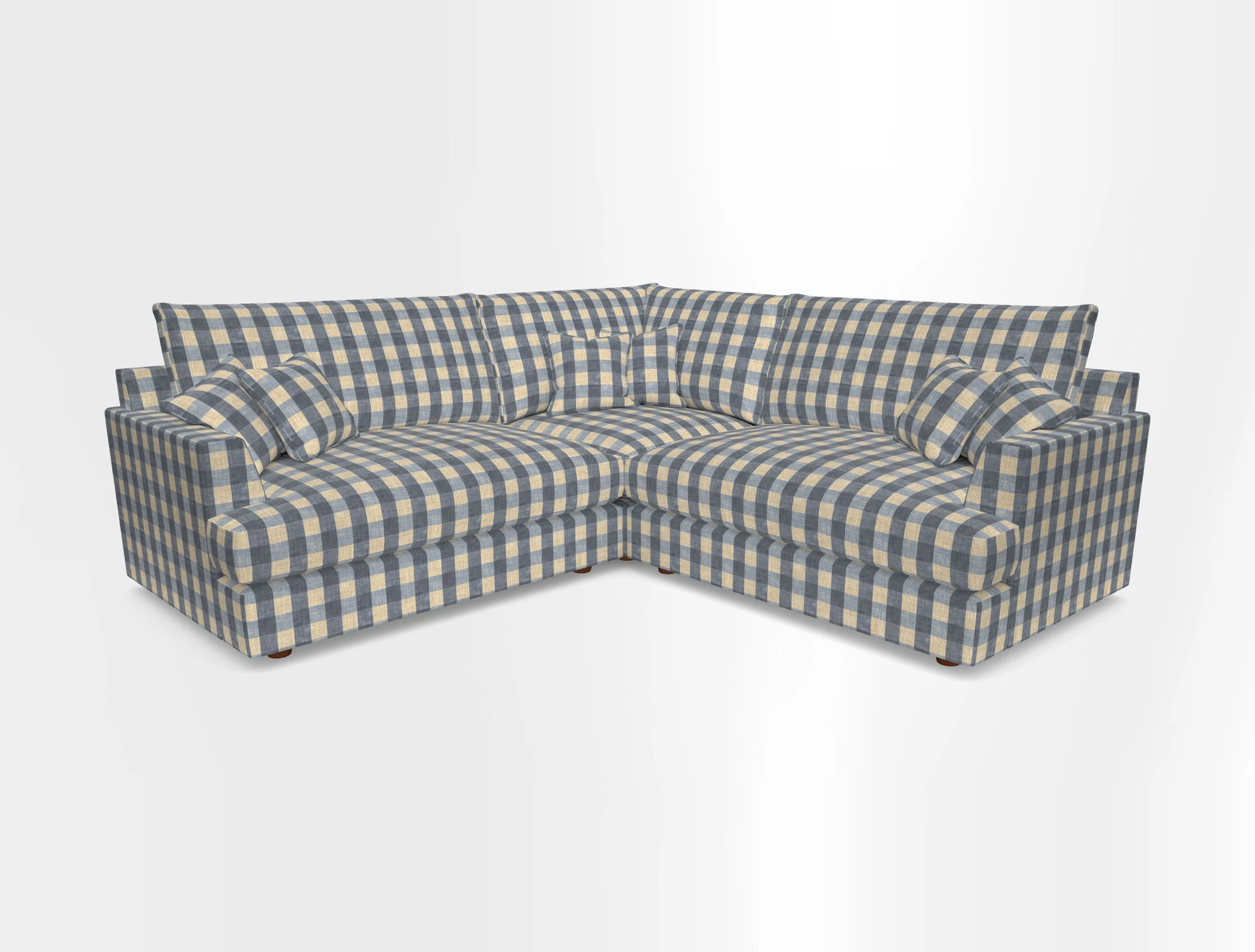 Slingsby Small Fitted Cover Corner Unit LHF & RHF in Two Tone Plain Biscuit.  Loose cover version available