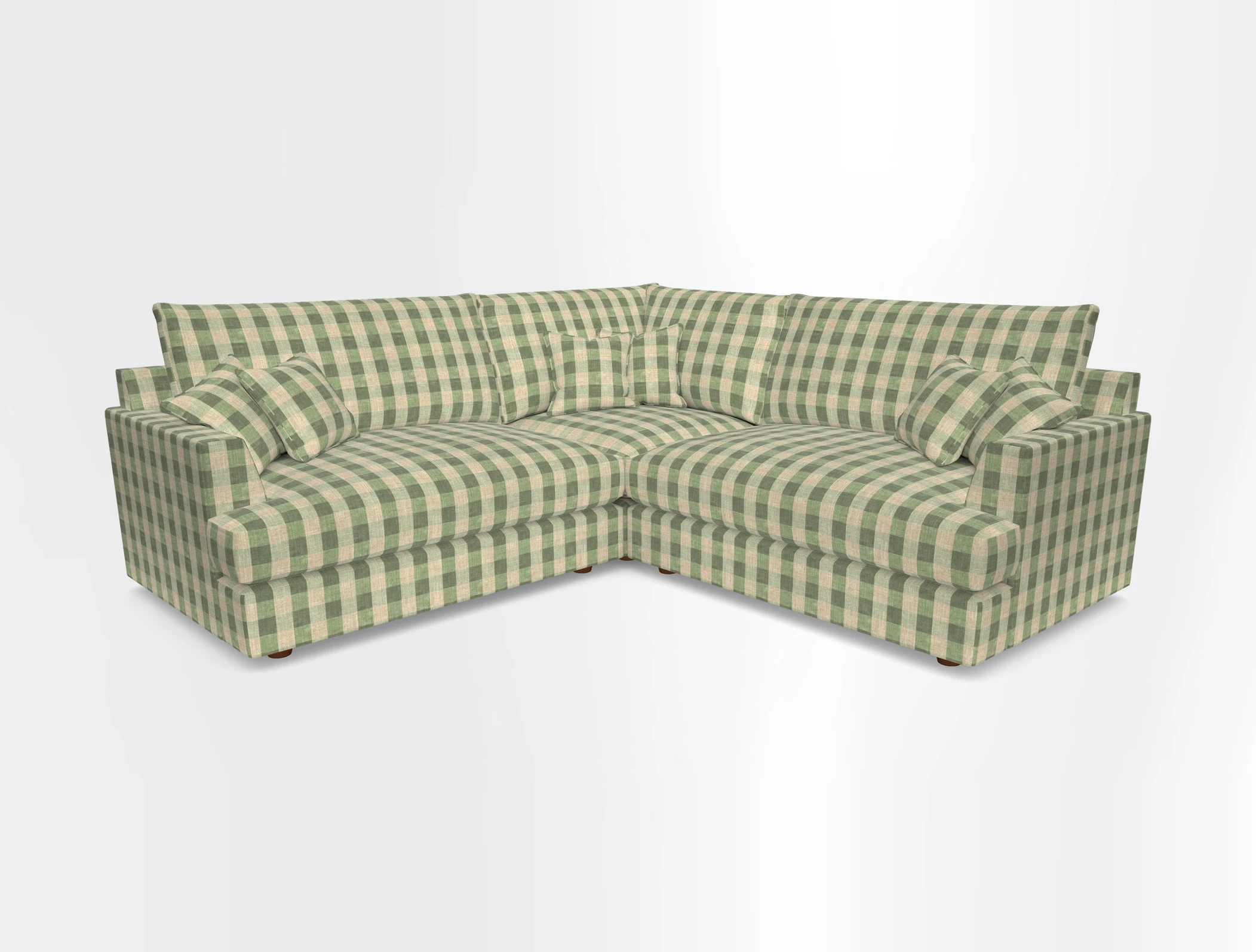Slingsby Small Fitted Cover Corner Unit LHF & RHF in Two Tone Plain Biscuit.  Loose cover version available
