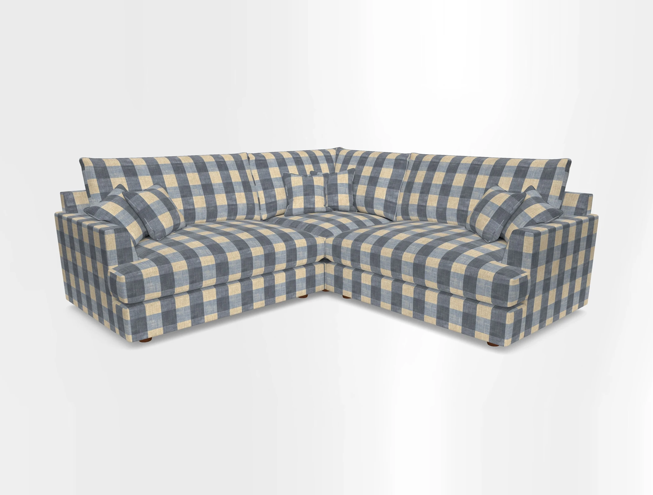 Slingsby Small Fitted Cover Corner Unit LHF & RHF in Two Tone Plain Biscuit.  Loose cover version available