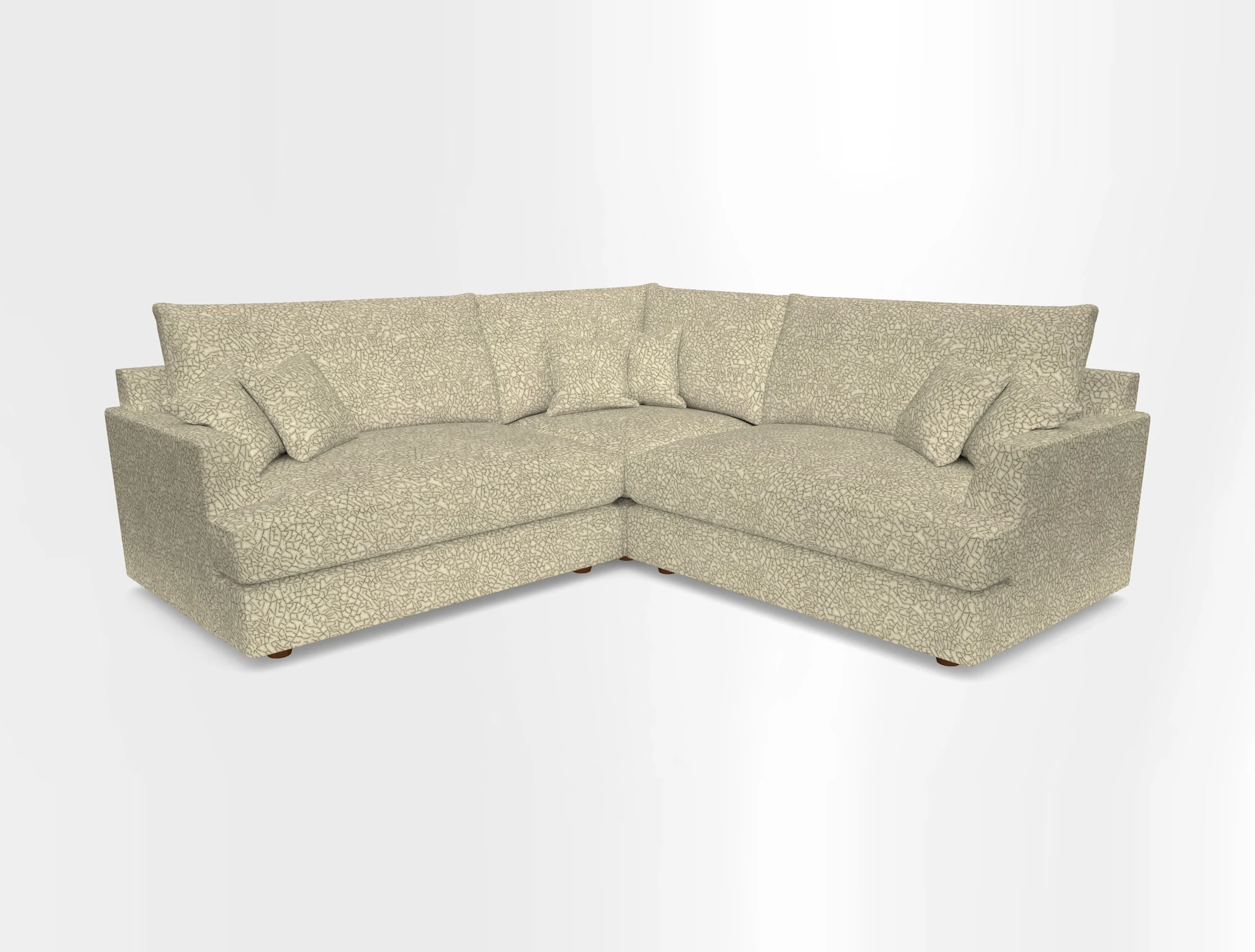 Slingsby Small Fitted Cover Corner Unit LHF & RHF in Two Tone Plain Biscuit.  Loose cover version available