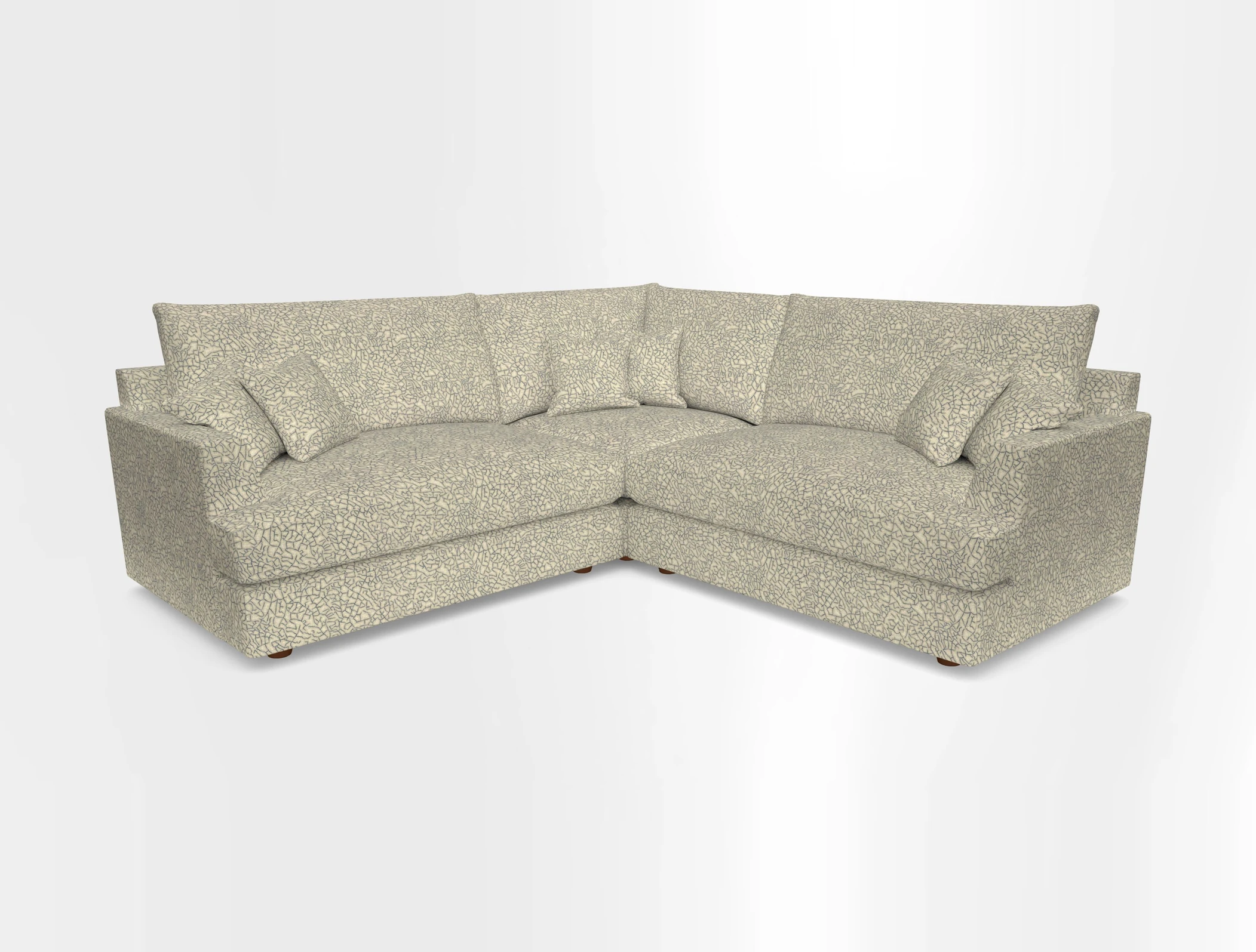 Slingsby Small Fitted Cover Corner Unit LHF & RHF in Two Tone Plain Biscuit.  Loose cover version available