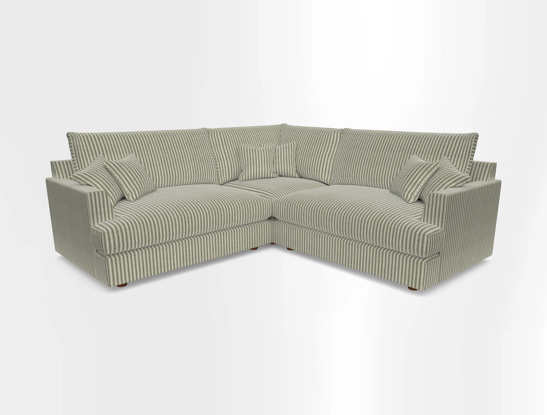 Slingsby Small Fitted Cover Corner Unit LHF & RHF in Two Tone Plain Biscuit.  Loose cover version available