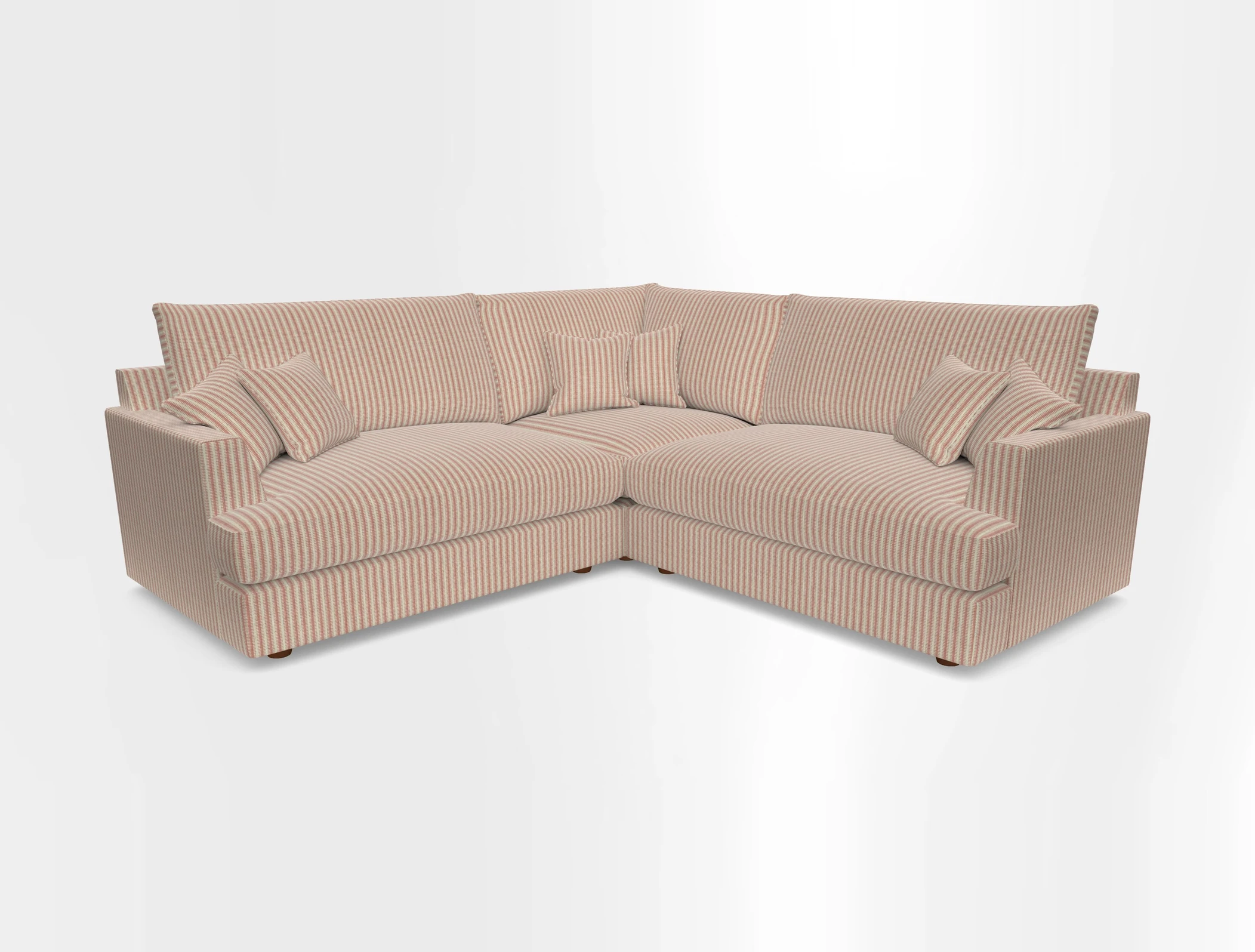 Slingsby Small Fitted Cover Corner Unit LHF & RHF in Two Tone Plain Biscuit.  Loose cover version available