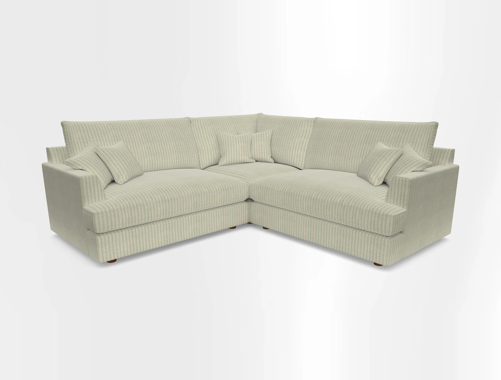 Slingsby Small Fitted Cover Corner Unit LHF & RHF in Two Tone Plain Biscuit.  Loose cover version available