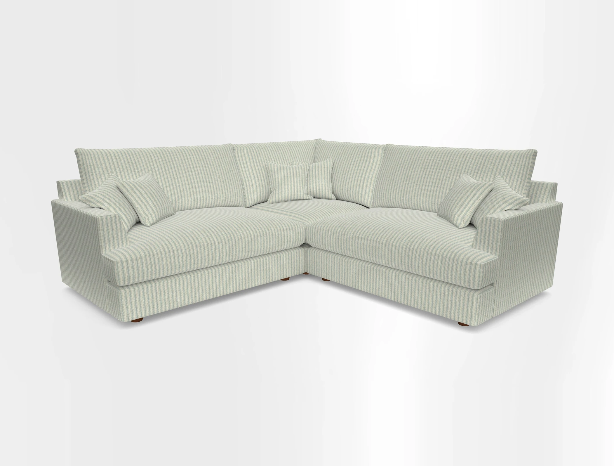 Slingsby Small Fitted Cover Corner Unit LHF & RHF in Two Tone Plain Biscuit.  Loose cover version available