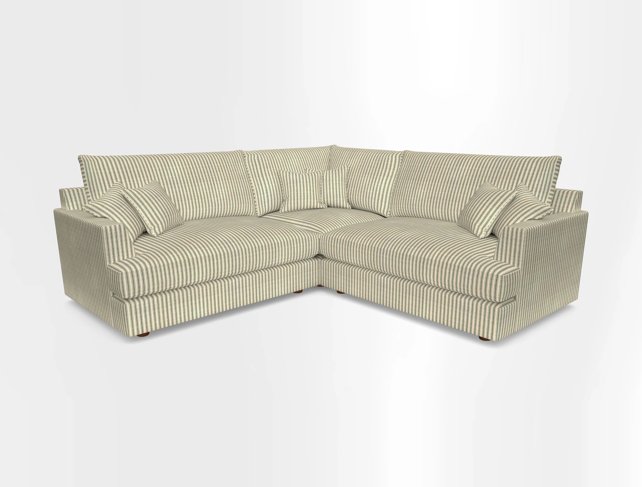 Slingsby Small Fitted Cover Corner Unit LHF & RHF in Two Tone Plain Biscuit.  Loose cover version available