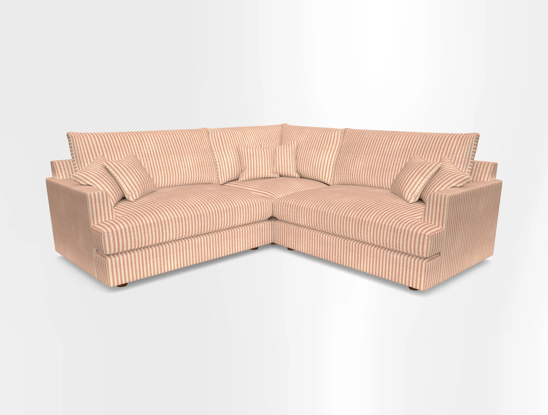 Slingsby Small Fitted Cover Corner Unit LHF & RHF in Two Tone Plain Biscuit.  Loose cover version available