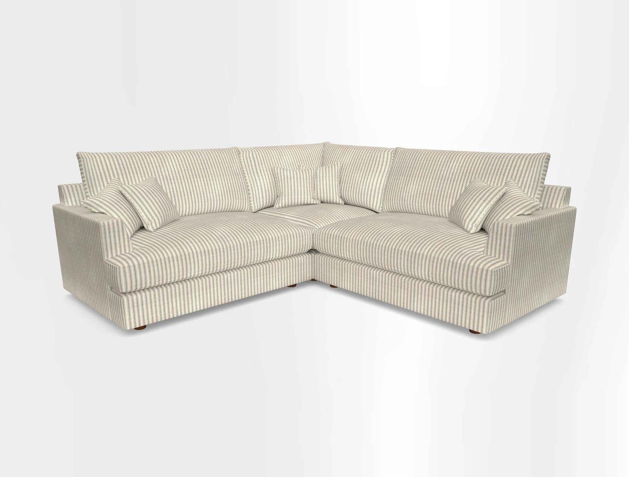 Slingsby Small Fitted Cover Corner Unit LHF & RHF in Two Tone Plain Biscuit.  Loose cover version available