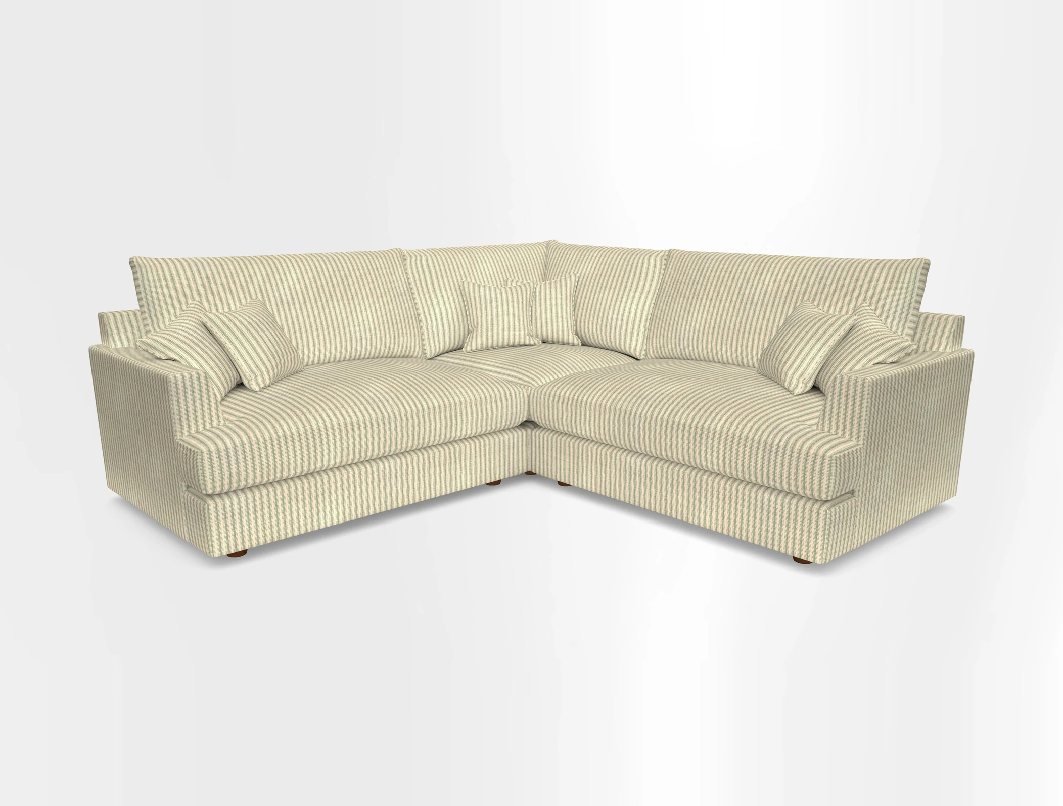 Slingsby Small Fitted Cover Corner Unit LHF & RHF in Two Tone Plain Biscuit.  Loose cover version available