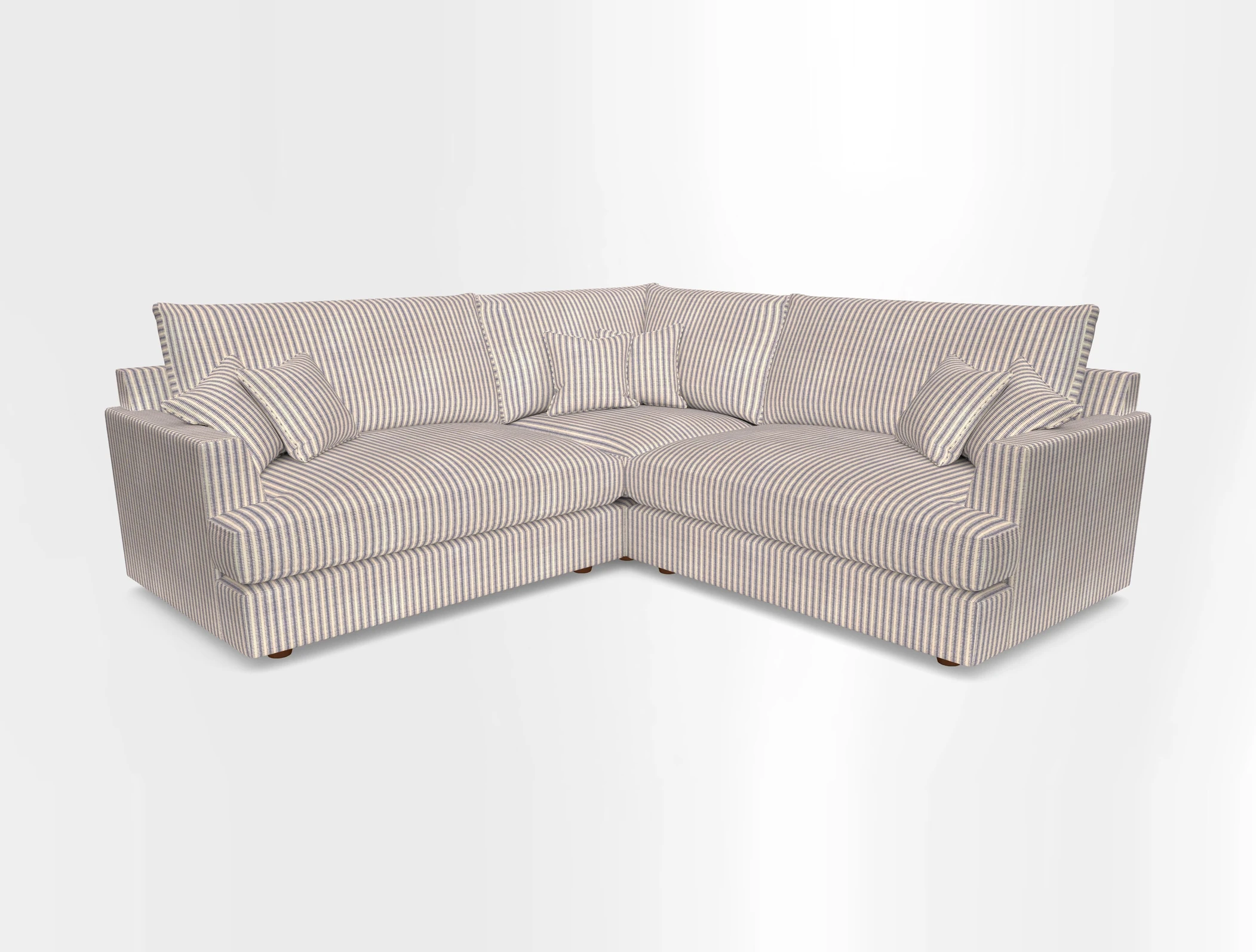 Slingsby Small Fitted Cover Corner Unit LHF & RHF in Two Tone Plain Biscuit.  Loose cover version available