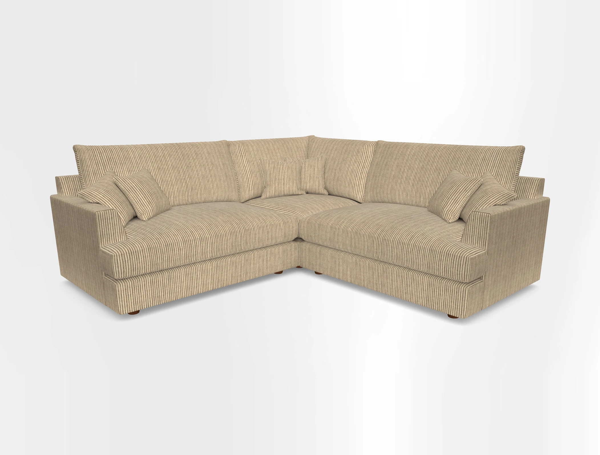 Slingsby Small Fitted Cover Corner Unit LHF & RHF in Two Tone Plain Biscuit.  Loose cover version available