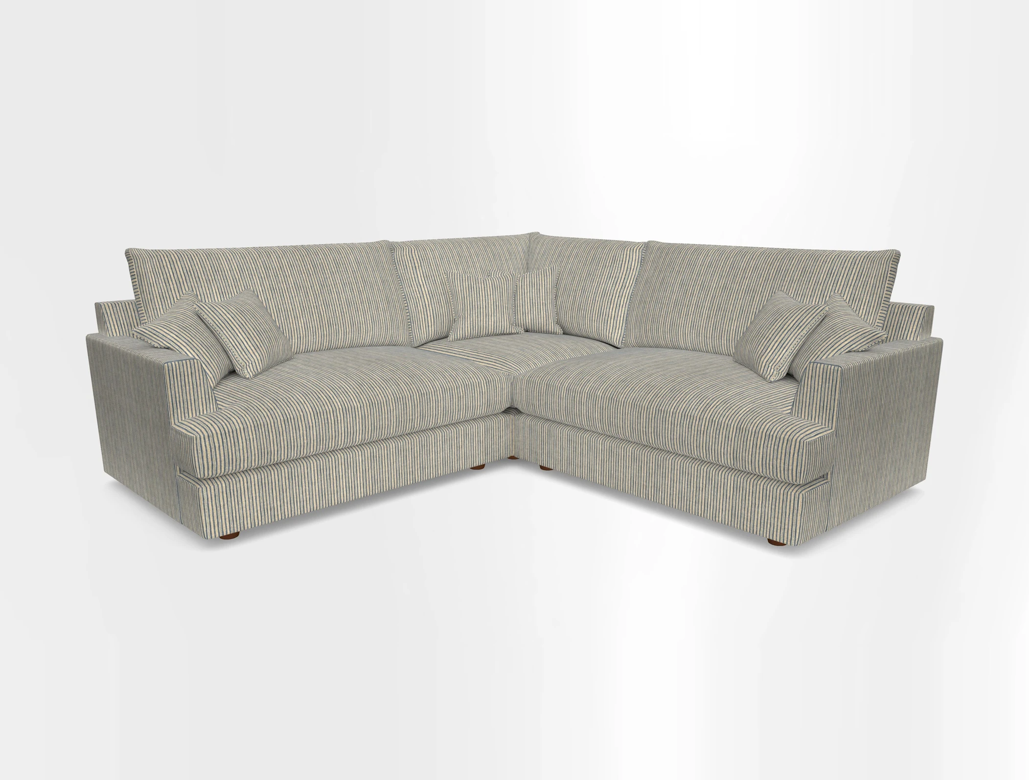 Slingsby Small Fitted Cover Corner Unit LHF & RHF in Two Tone Plain Biscuit.  Loose cover version available