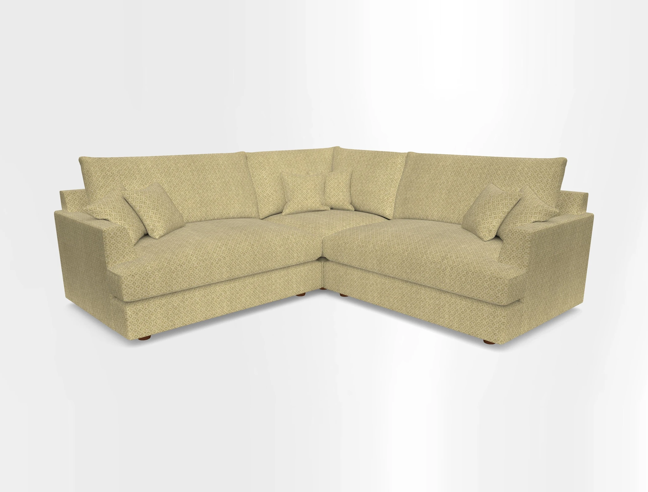 Slingsby Small Fitted Cover Corner Unit LHF & RHF in Two Tone Plain Biscuit.  Loose cover version available