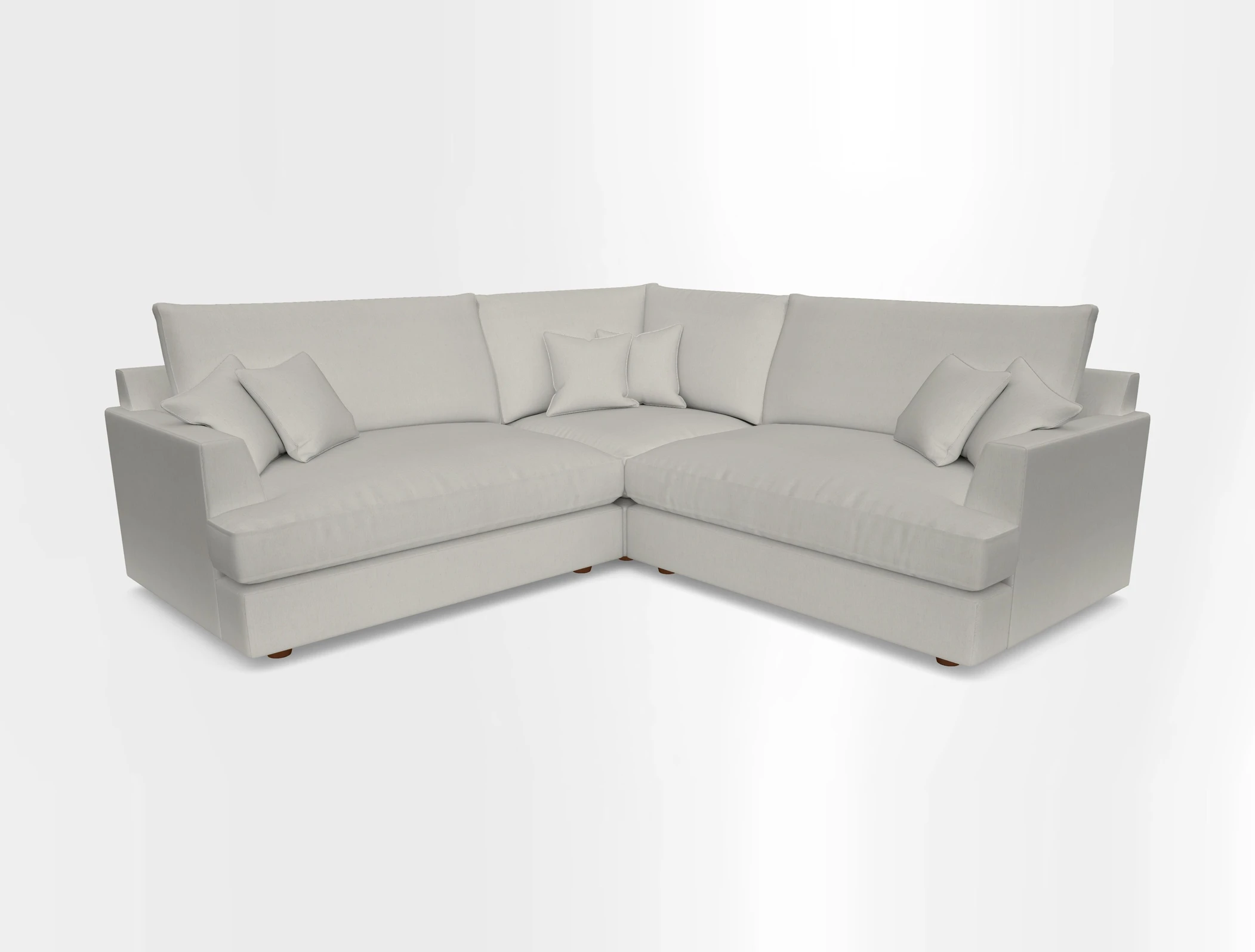 Slingsby Small Fitted Cover Corner Unit LHF & RHF in Two Tone Plain Biscuit.  Loose cover version available
