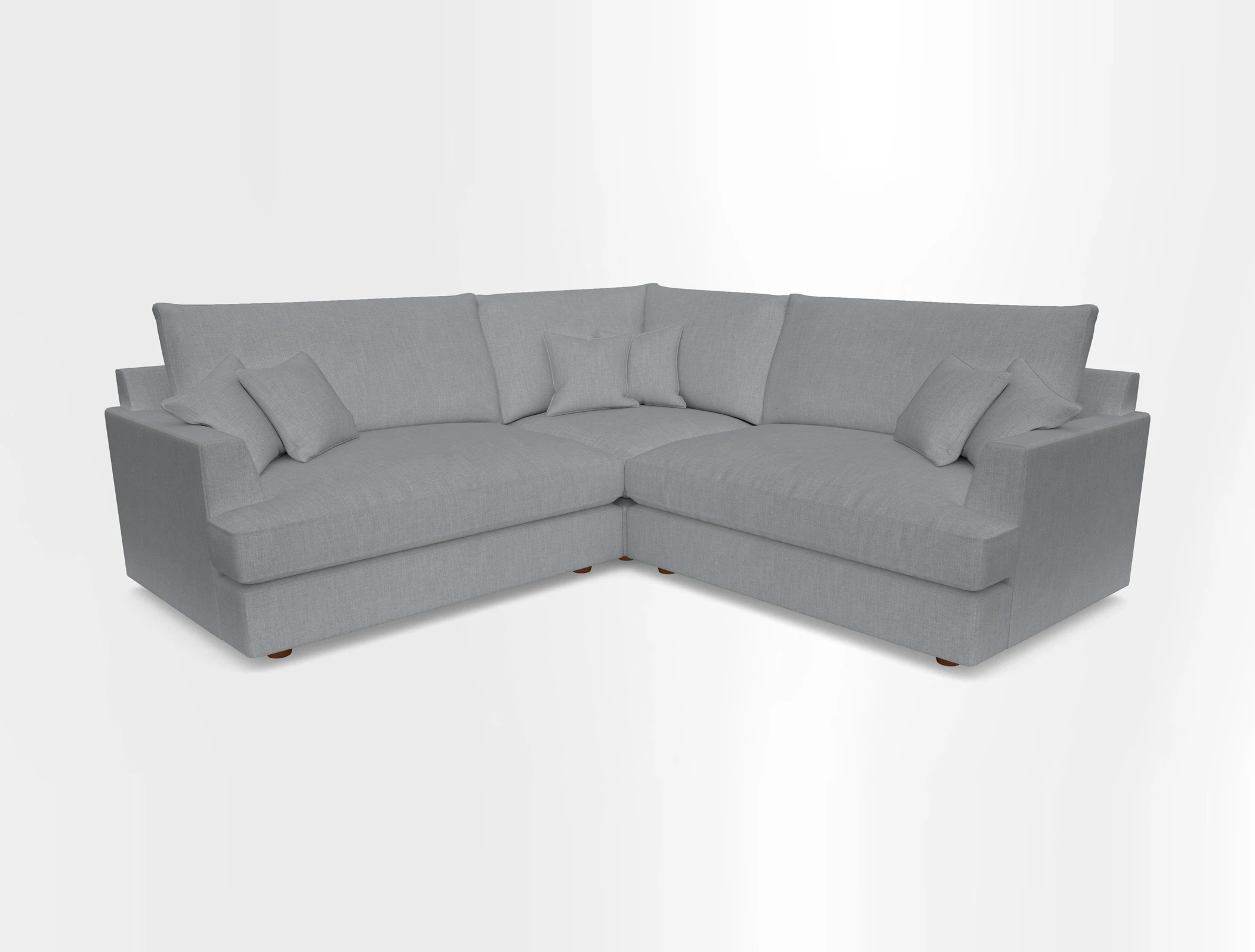 Slingsby Small Fitted Cover Corner Unit LHF & RHF in Two Tone Plain Biscuit.  Loose cover version available