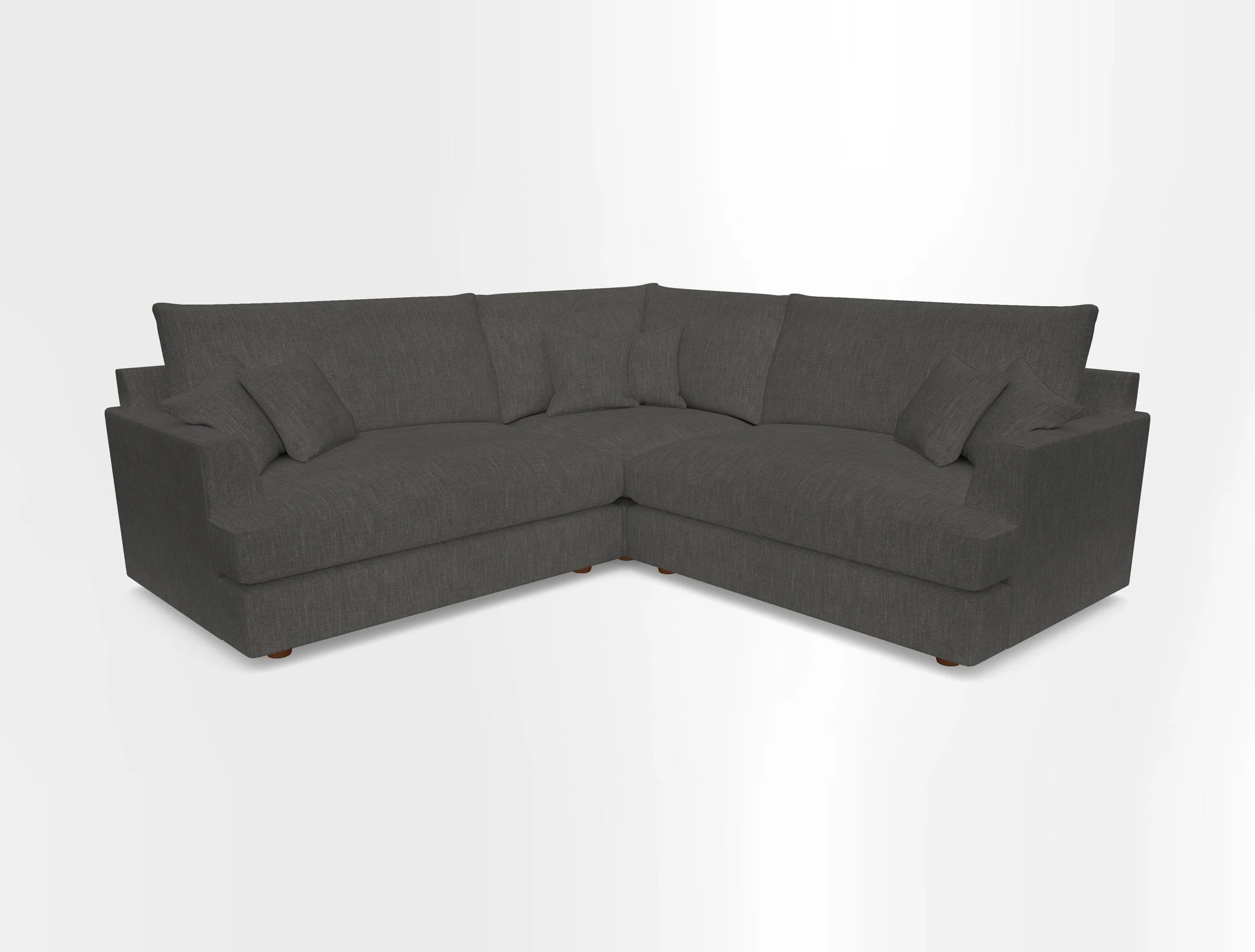 Slingsby Small Fitted Cover Corner Unit LHF & RHF in Two Tone Plain Biscuit.  Loose cover version available