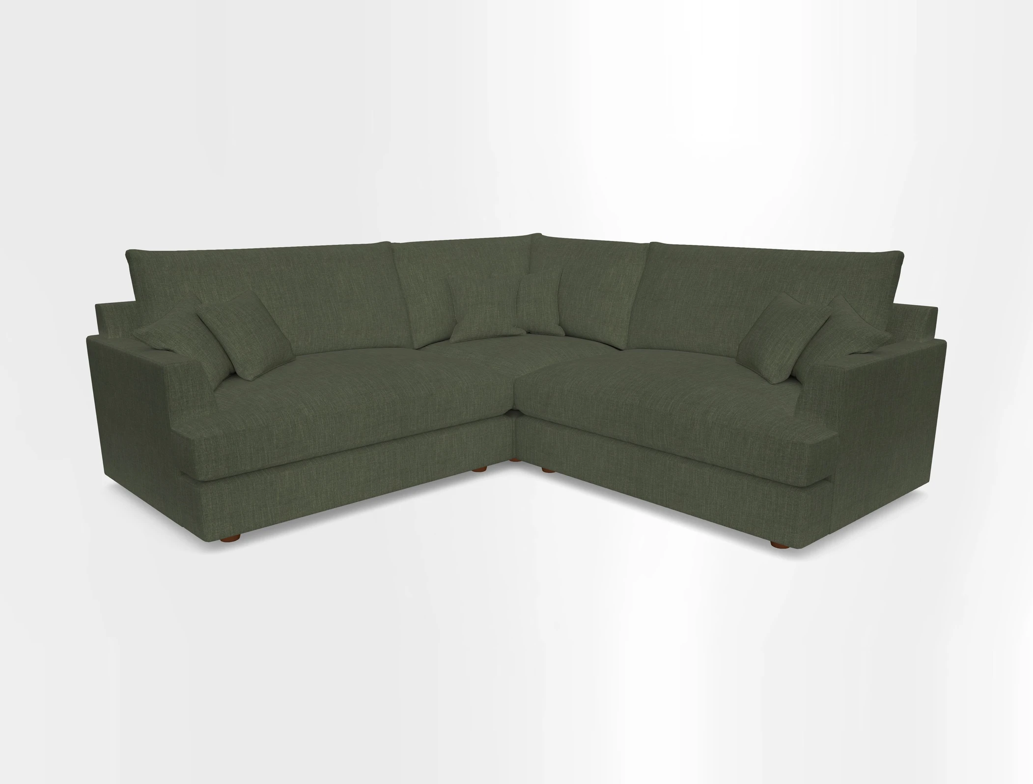 Slingsby Small Fitted Cover Corner Unit LHF & RHF in Two Tone Plain Biscuit.  Loose cover version available