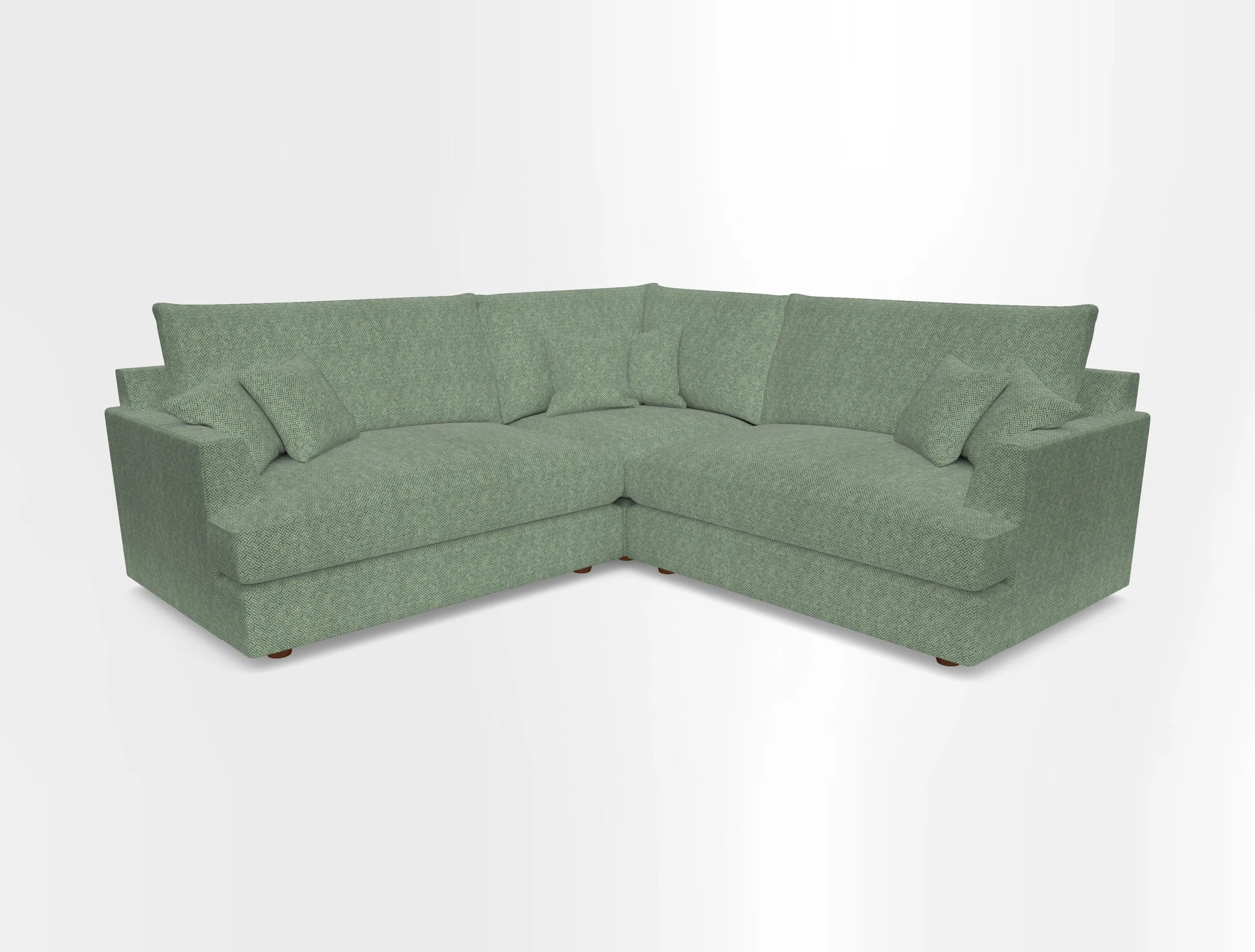 Slingsby Small Fitted Cover Corner Unit LHF & RHF in Two Tone Plain Biscuit.  Loose cover version available