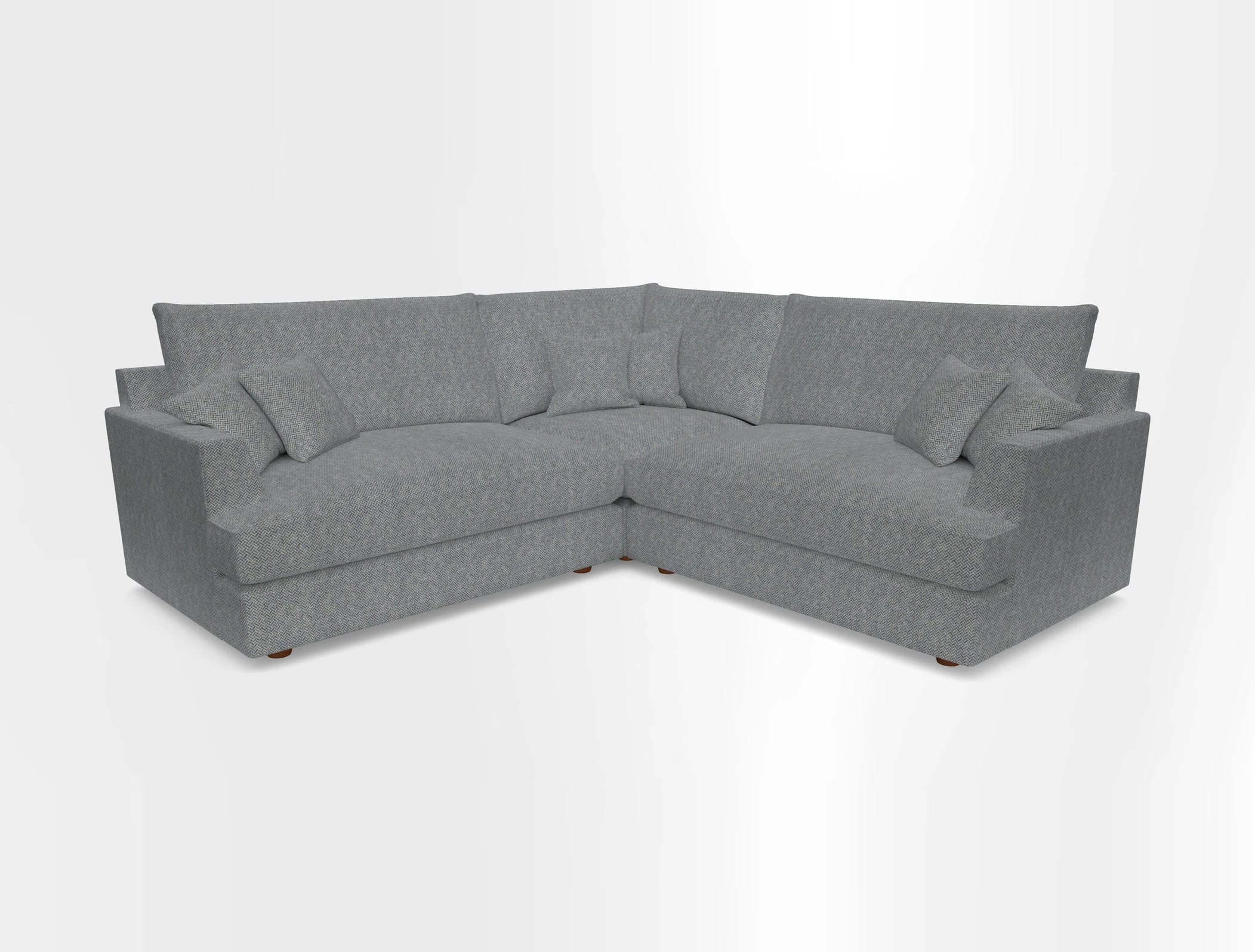 Slingsby Small Fitted Cover Corner Unit LHF & RHF in Two Tone Plain Biscuit.  Loose cover version available