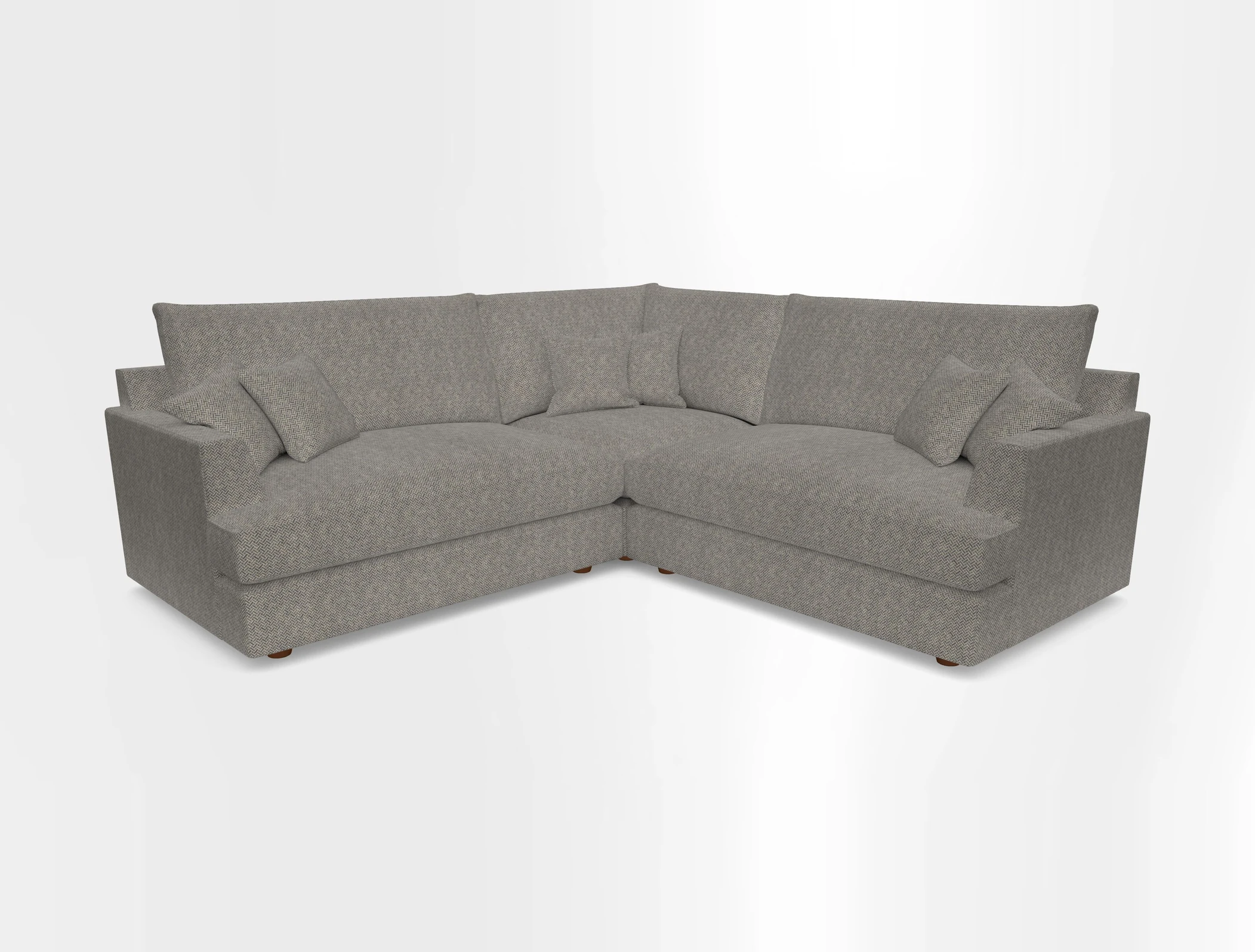 Slingsby Small Fitted Cover Corner Unit LHF & RHF in Two Tone Plain Biscuit.  Loose cover version available