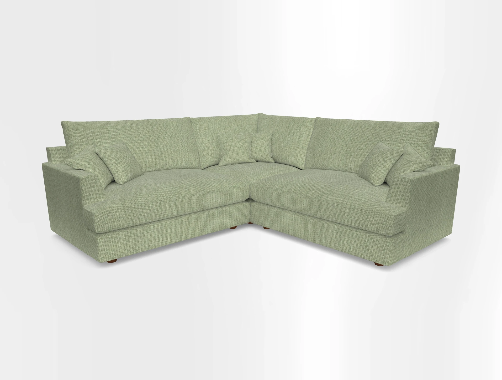 Slingsby Small Fitted Cover Corner Unit LHF & RHF in Two Tone Plain Biscuit.  Loose cover version available