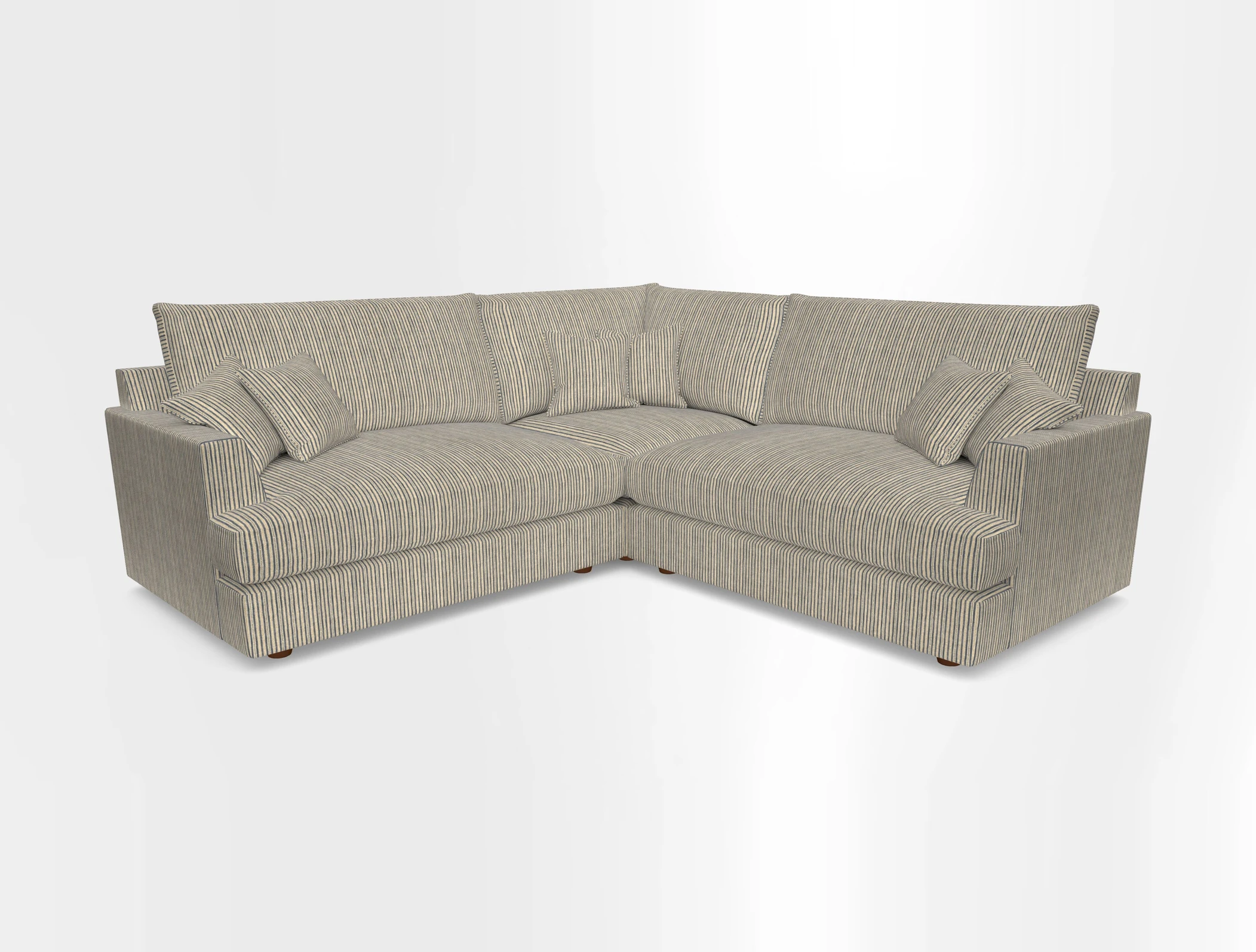Slingsby Small Fitted Cover Corner Unit LHF & RHF in Two Tone Plain Biscuit.  Loose cover version available