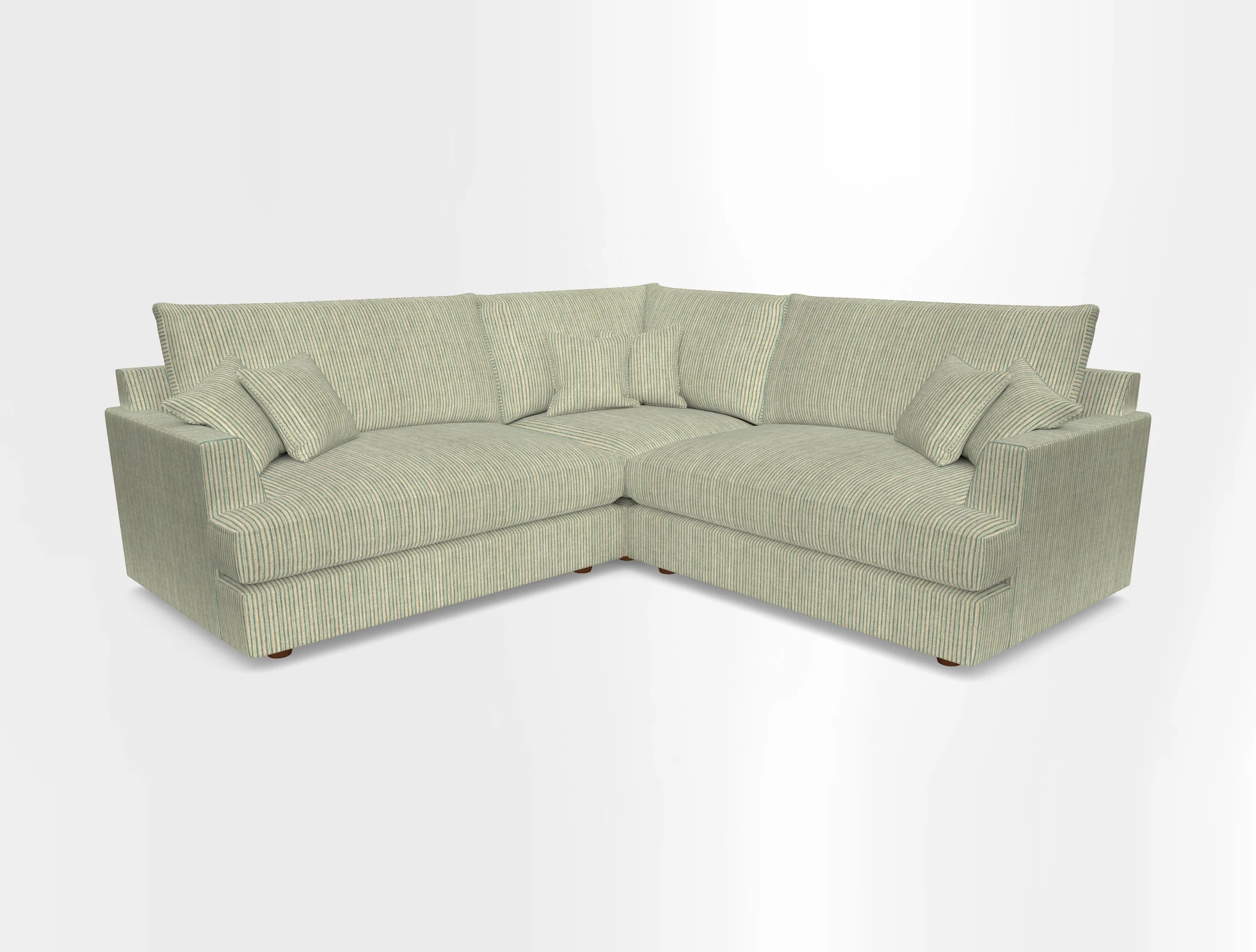 Slingsby Small Fitted Cover Corner Unit LHF & RHF in Two Tone Plain Biscuit.  Loose cover version available