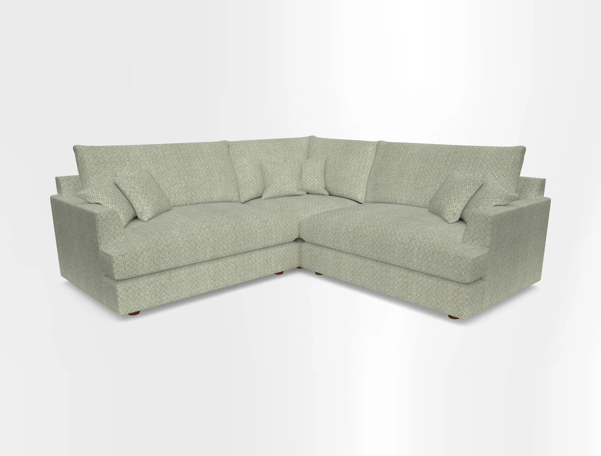 Slingsby Small Fitted Cover Corner Unit LHF & RHF in Two Tone Plain Biscuit.  Loose cover version available