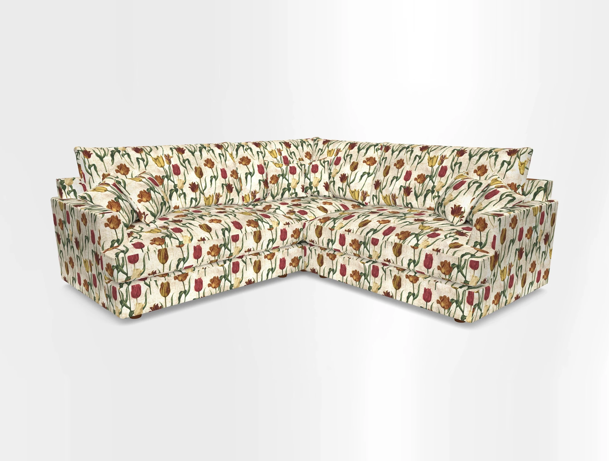 Slingsby Small Fitted Cover Corner Unit LHF & RHF in Two Tone Plain Biscuit.  Loose cover version available