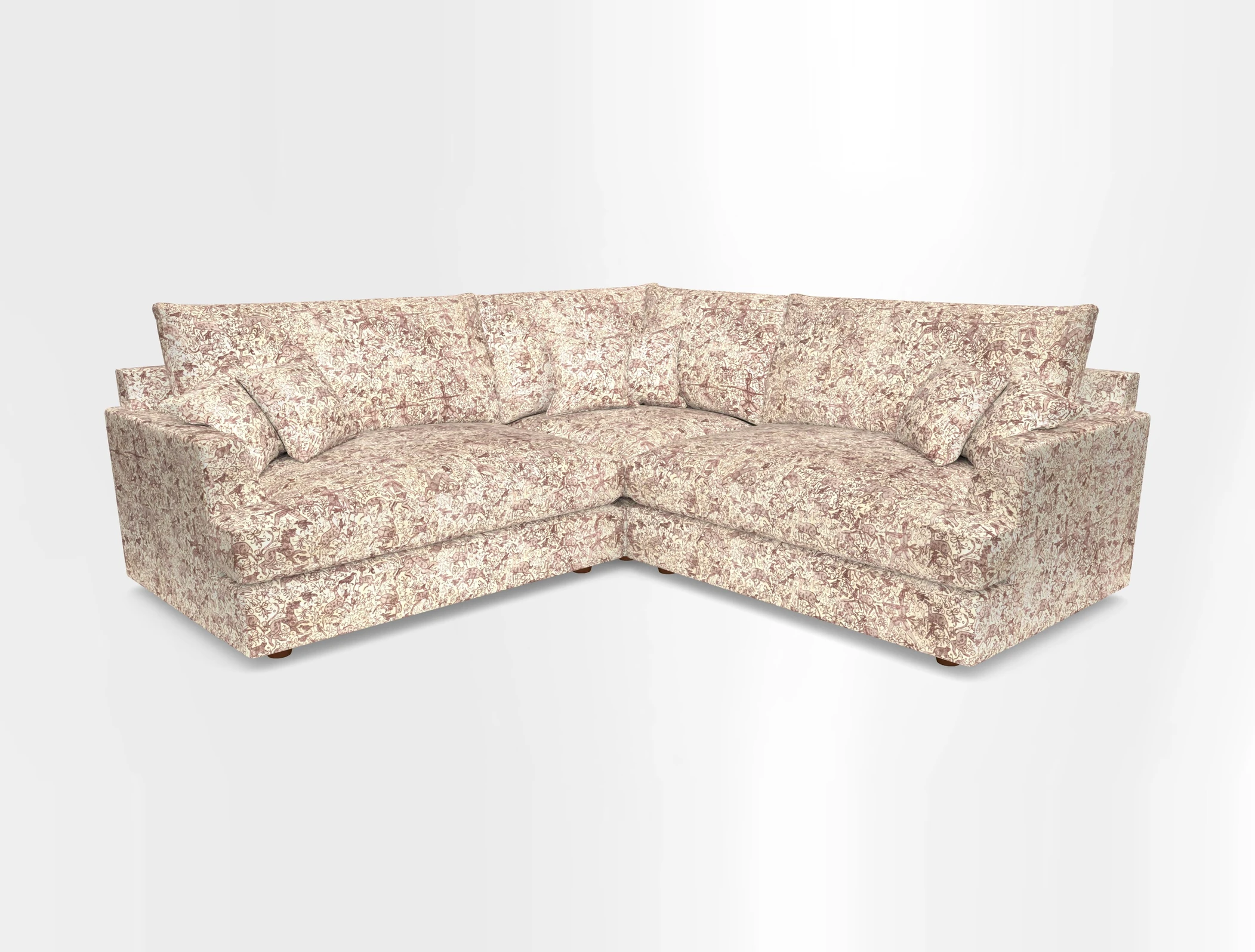 Slingsby Small Fitted Cover Corner Unit LHF & RHF in Two Tone Plain Biscuit.  Loose cover version available