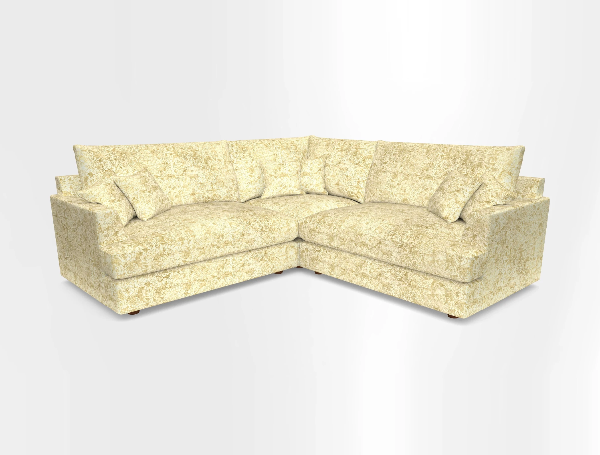 Slingsby Small Fitted Cover Corner Unit LHF & RHF in Two Tone Plain Biscuit.  Loose cover version available