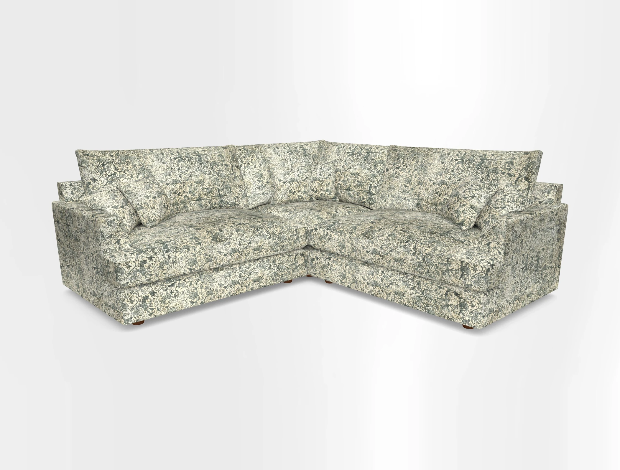 Slingsby Small Fitted Cover Corner Unit LHF & RHF in Two Tone Plain Biscuit.  Loose cover version available