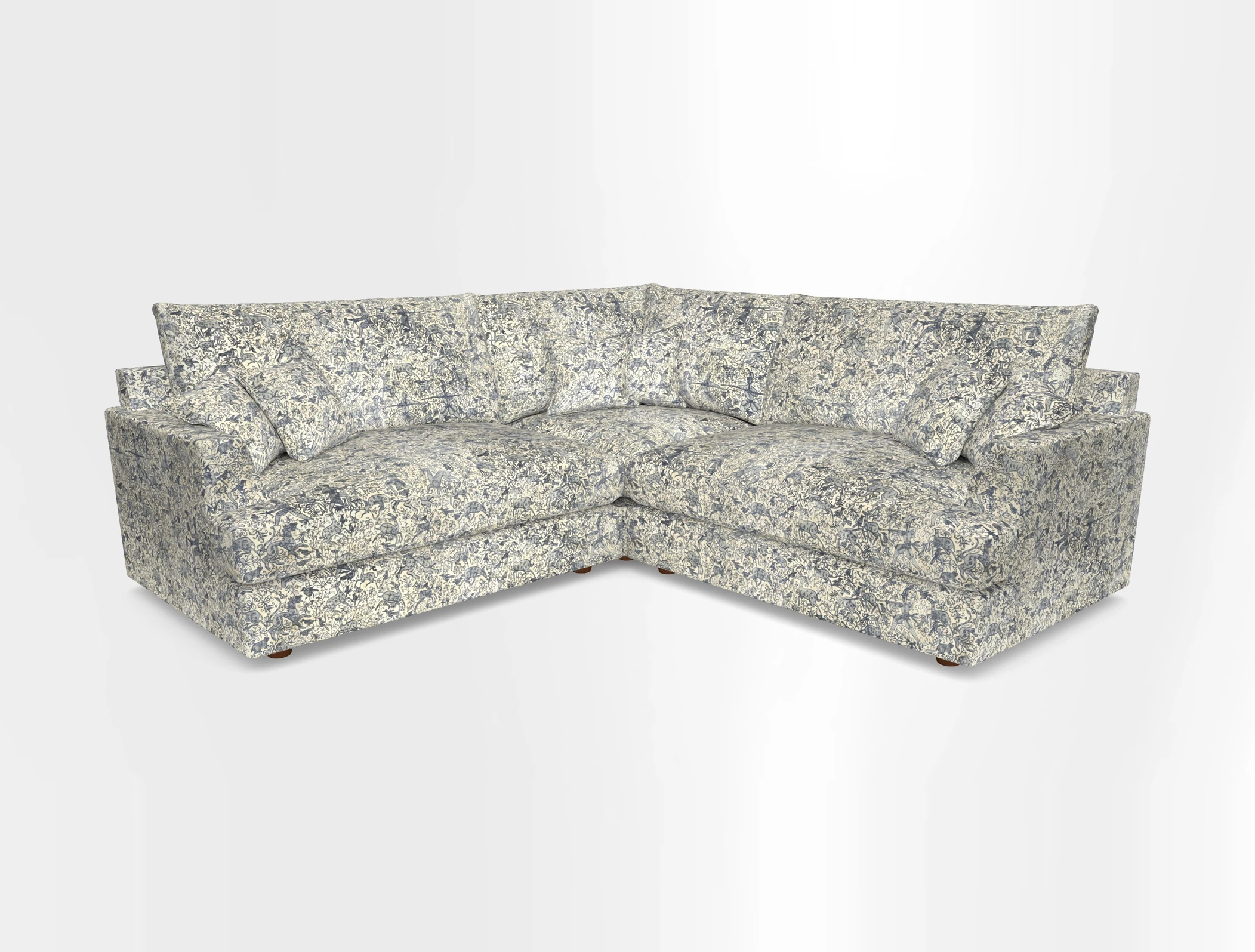 Slingsby Small Fitted Cover Corner Unit LHF & RHF in Two Tone Plain Biscuit.  Loose cover version available