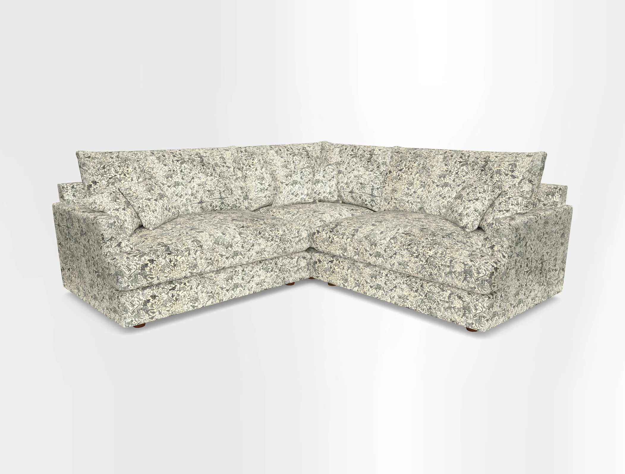 Slingsby Small Fitted Cover Corner Unit LHF & RHF in Two Tone Plain Biscuit.  Loose cover version available