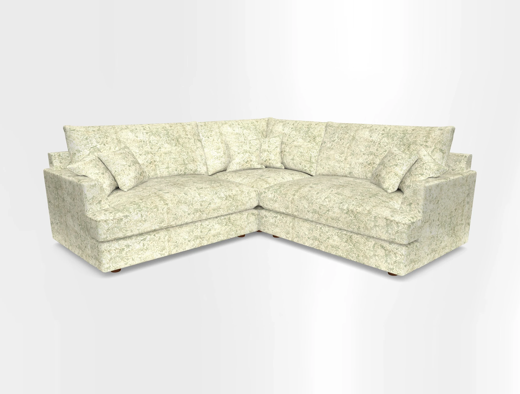 Slingsby Small Fitted Cover Corner Unit LHF & RHF in Two Tone Plain Biscuit.  Loose cover version available